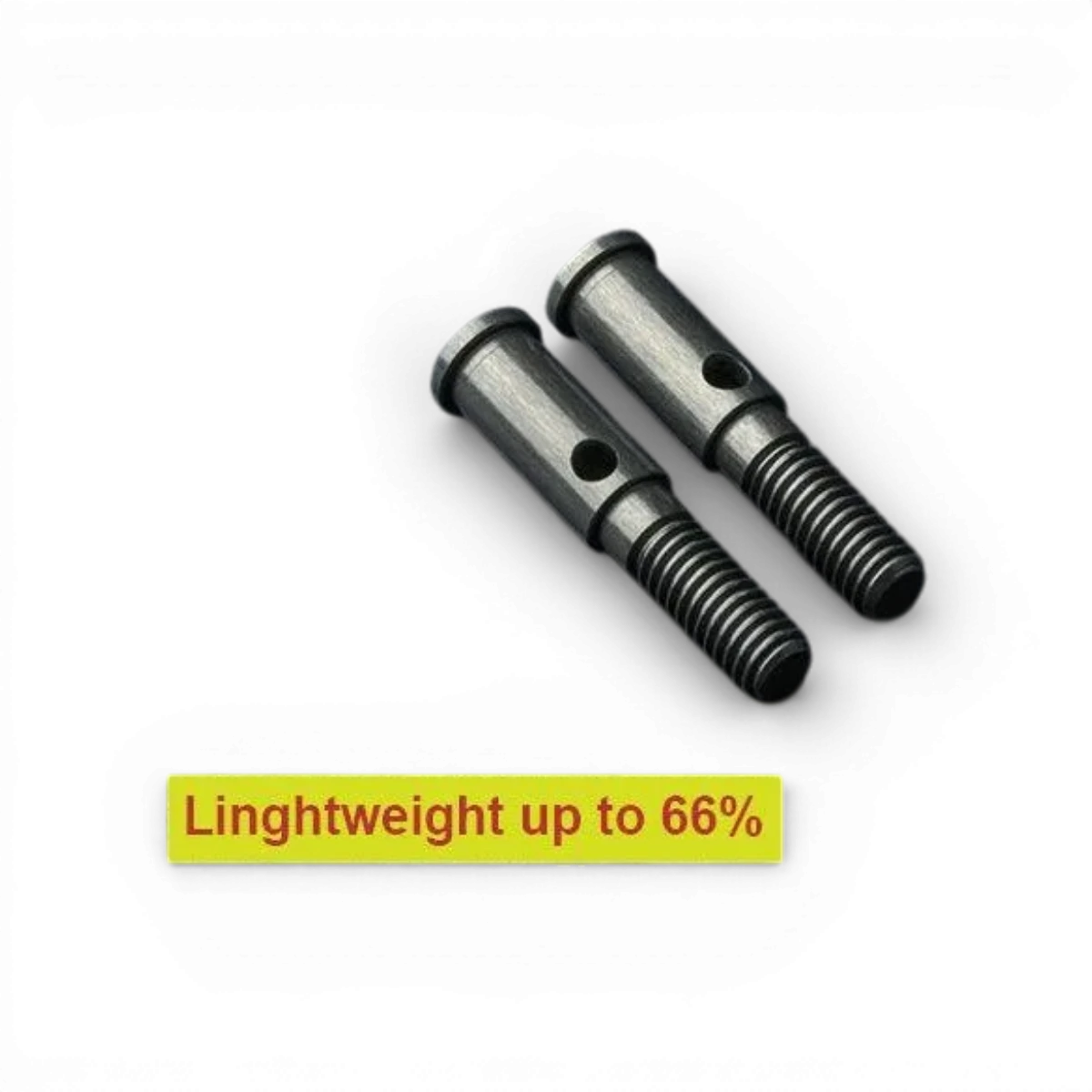 Axes de roues allégés Max Speed Technology, pièce détachée pour vélo, montrant la surface métallique avec détails techniques.