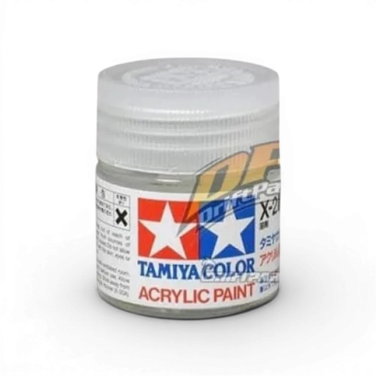 Base mate X21 de Tamiya, peinture mate pour modélisme, en pot avec étiquette visible, idéale pour finition sans reflet.
