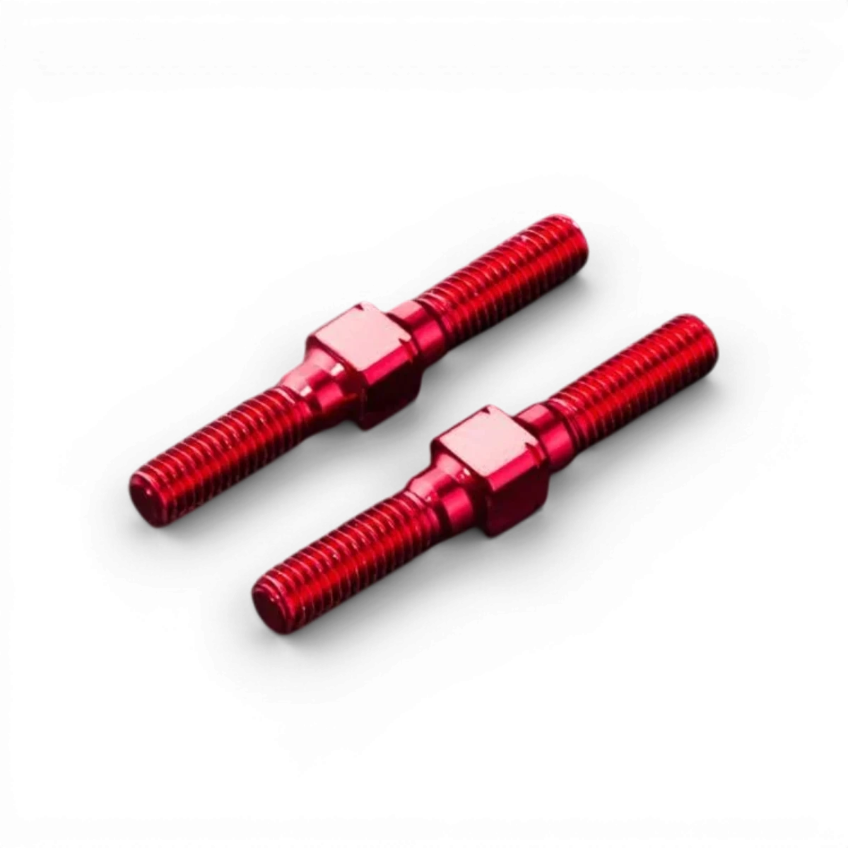 Biellettes 3x25 mm en aluminium renforcé rouge, pièce détachée de la marque Max Speed Technology, pour véhicule RC.