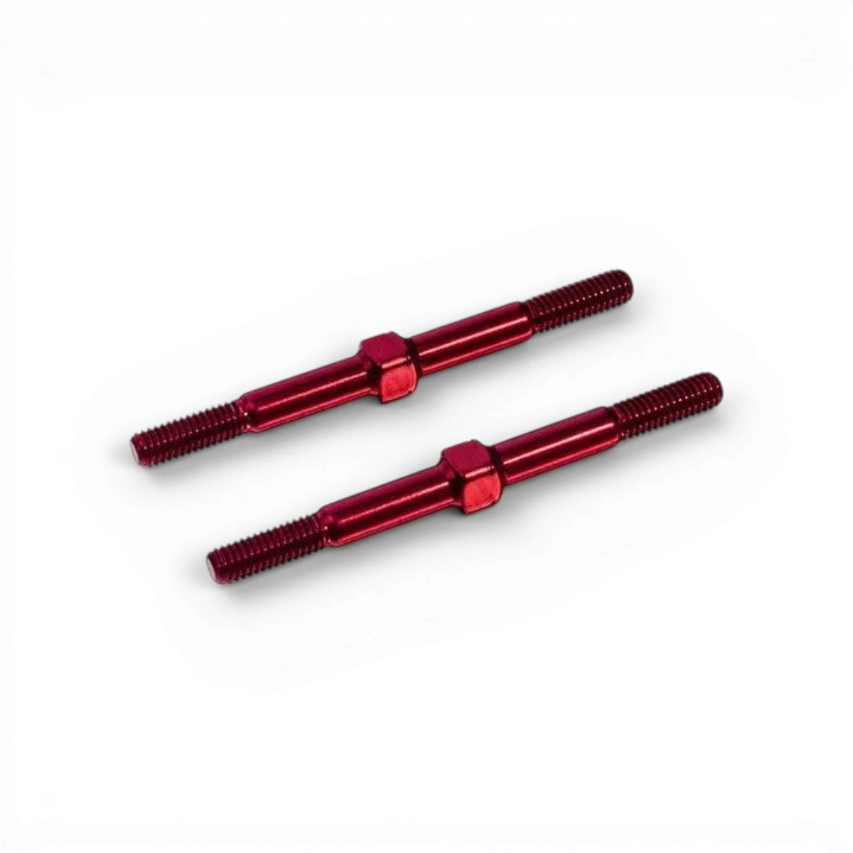 Biellettes 3x40 mm en aluminium renforcé rouge, pièces détachées pour voiture, fabriquées par Max Speed Technology.