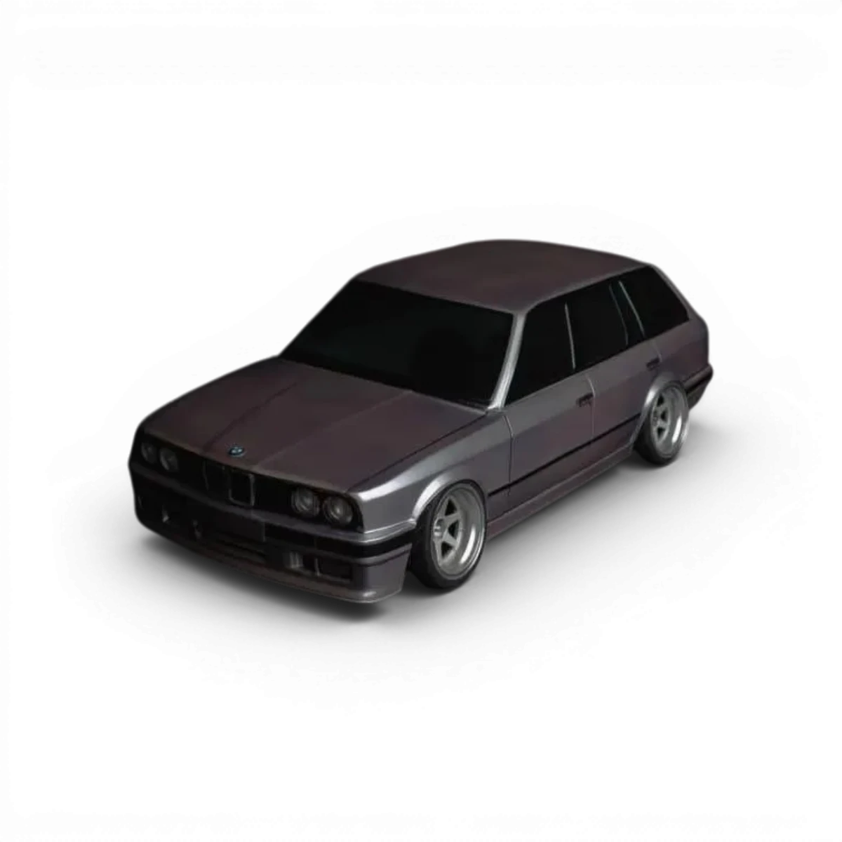 Carrosserie BMW E30 Touring de la marque Aplastics RC, vue détaillée de la carrosserie pour voiture RC.