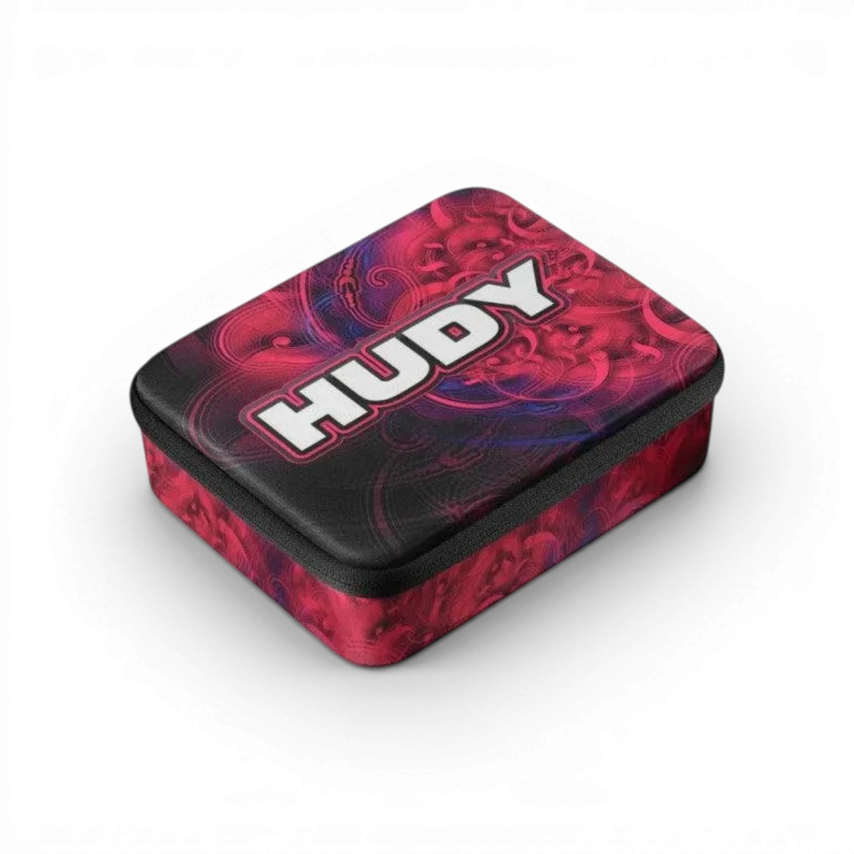Boîte rigide Hudy de 235x190x75mm pour accessoires, solide et pratique, en plastique noir.