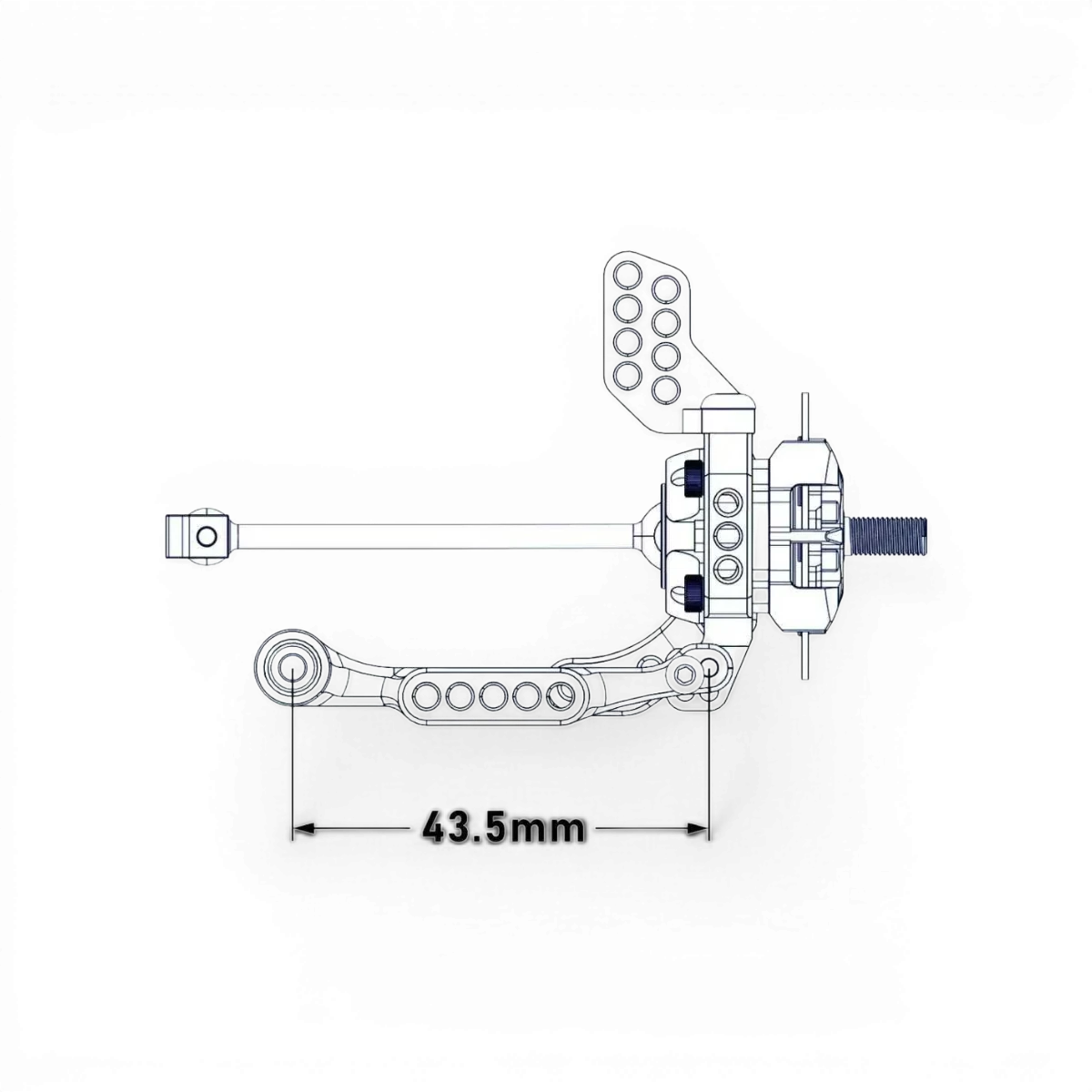 Bras arrière inférieurs SR Series H-Arms de RhinoRacing pour voiture de course, en métal robuste avec fixation visible
