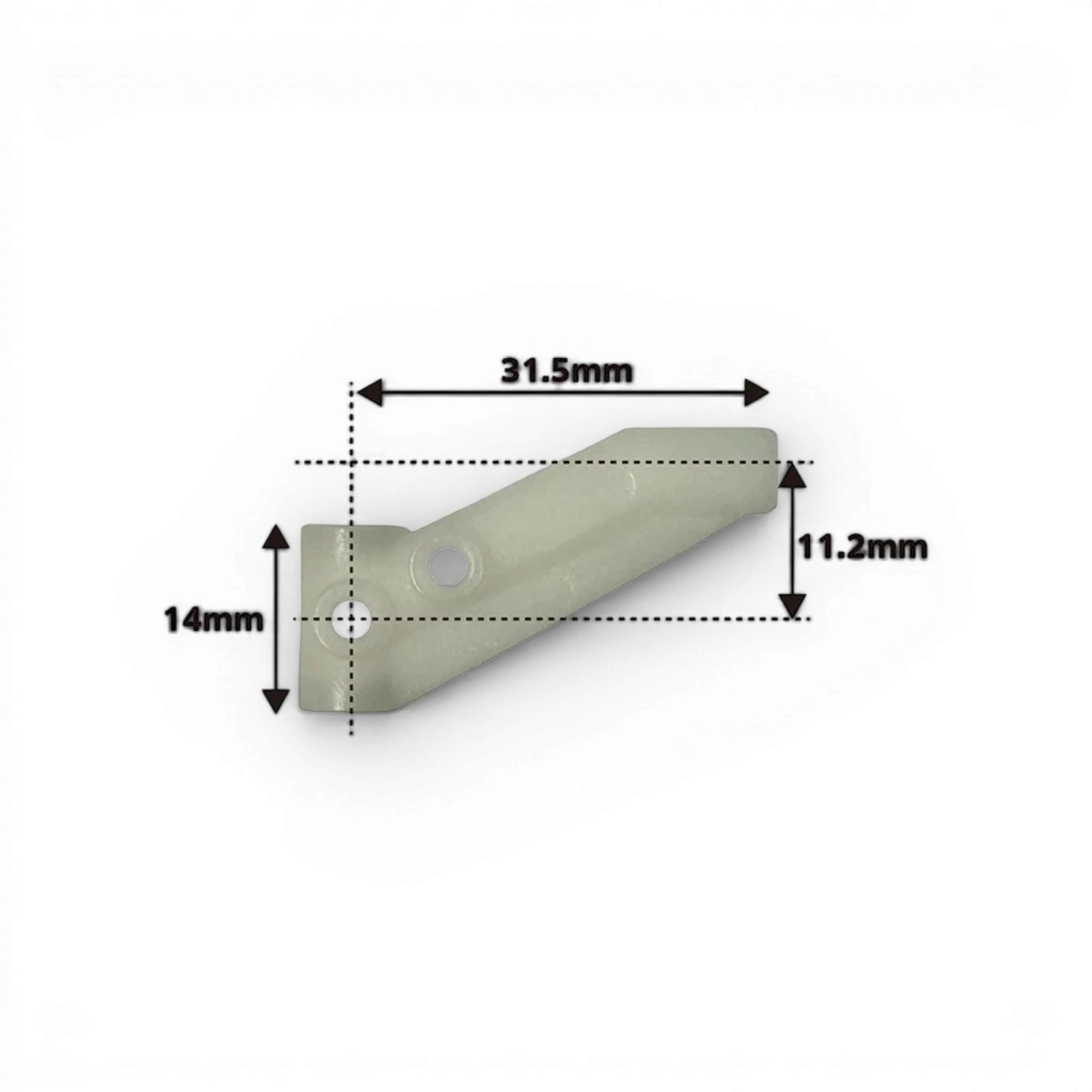 Bras supérieur avant RC Drift Topline ASTα Delrin blanc pour voiture RC, pièce de rechange robuste et légère.