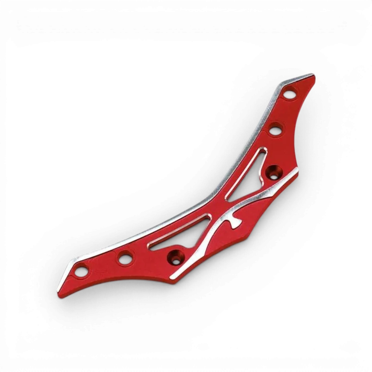 Support de pare-chocs en aluminium rouge Team Yokomo, pièce détachée pour voiture RC, design léger et robuste.