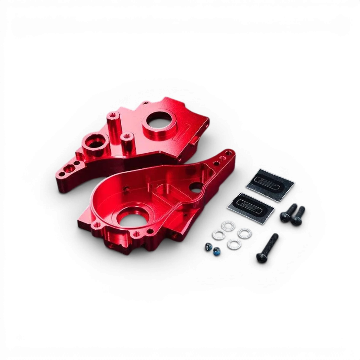 Cage différentielle en aluminium rouge pour RMX 2.0/2.5, pièce détachée de Max Speed Technology, image claire et détaillée.