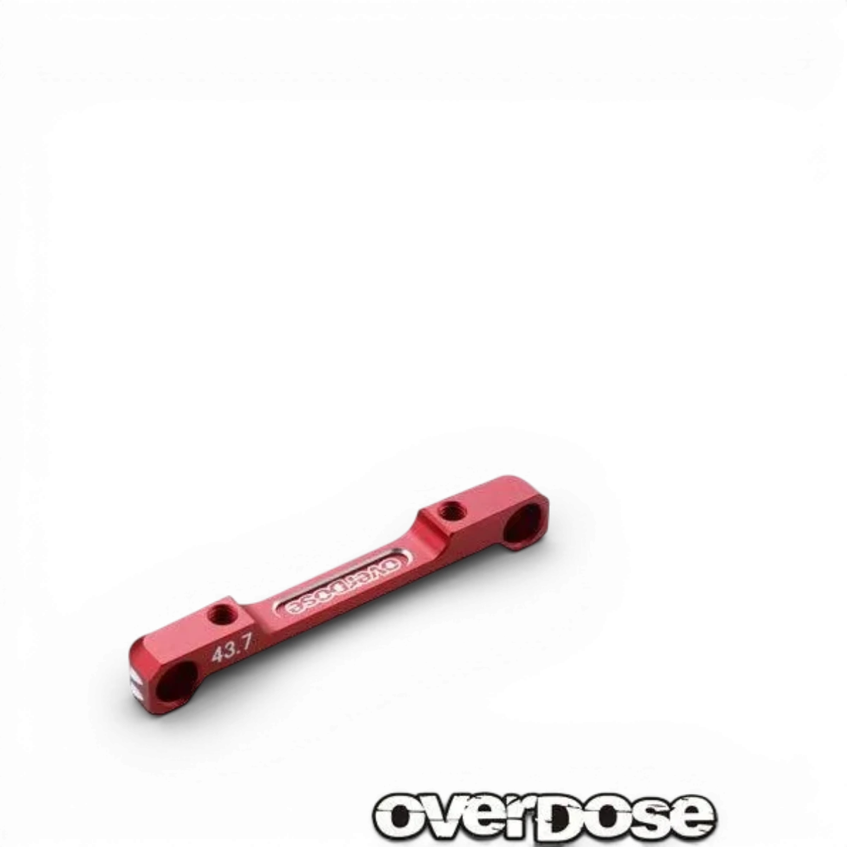 Cale triangle inférieure en aluminium rouge de 43,7 mm, pièce détachée de la marque Overdose, pour vélo ou moto.