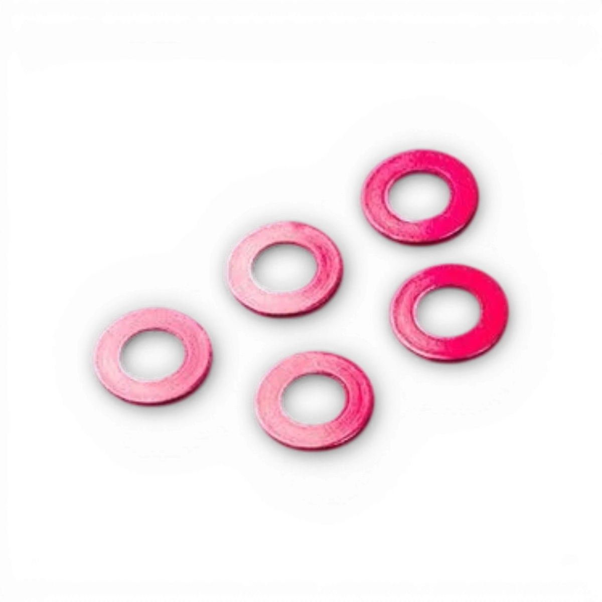 Cales rouges de 3x5,5x0,5 cm, pièces détachées de Max Speed Technology, visibles en gros plan sur fond blanc.