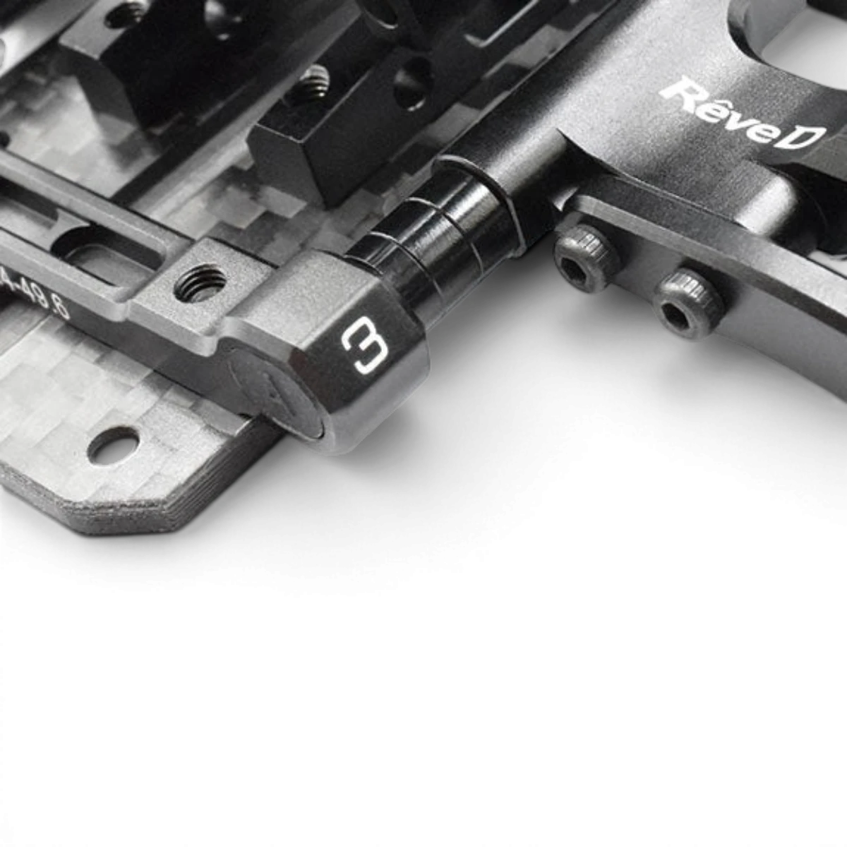 Cales en aluminium 3x6x1,0 cm, lot de 8 pièces, pièces détachées de la marque Team Reve D, utilisées pour ajustements ou fixation.