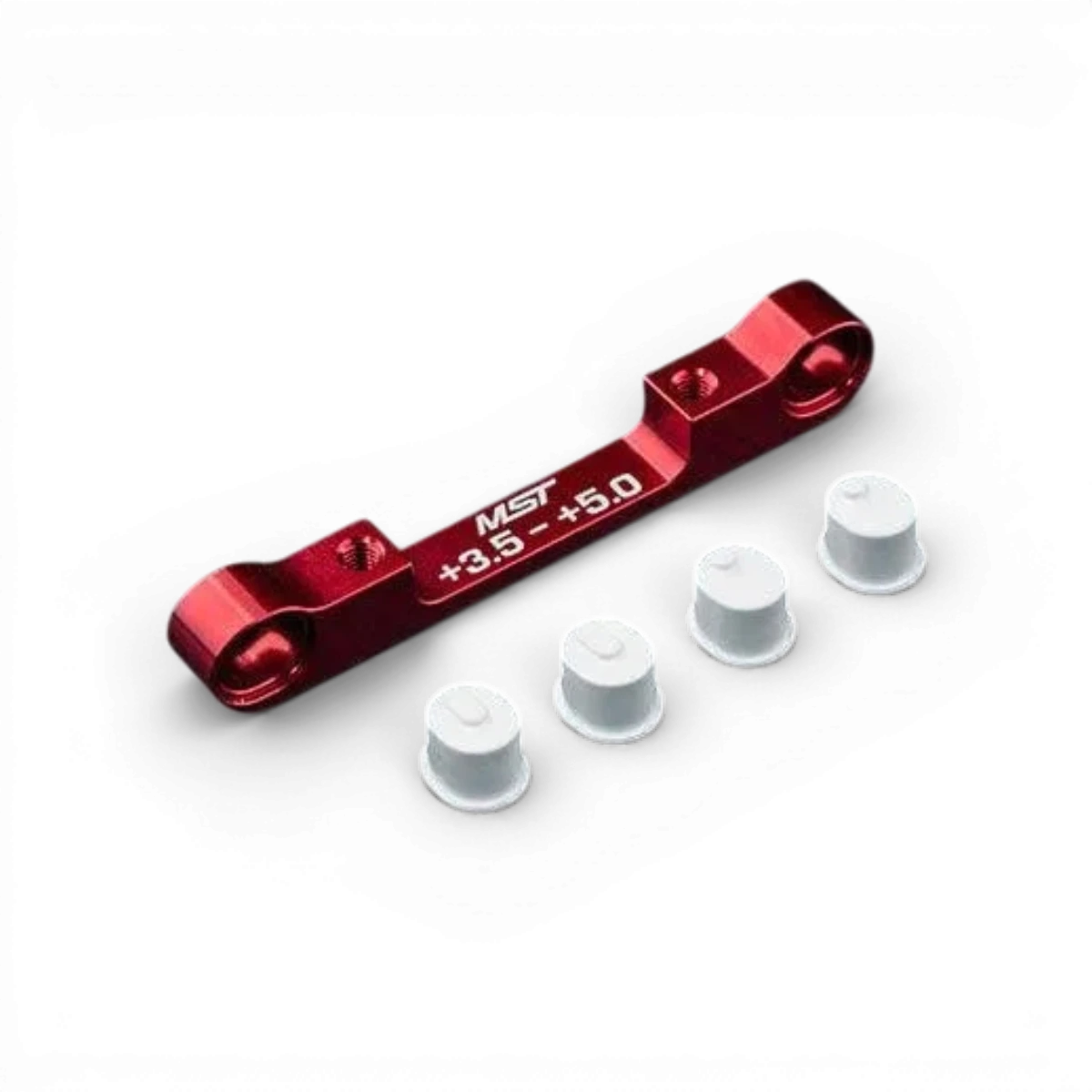 Cales triangulaires réglables rouges Max Speed Technology RMX 2.5 à 5.0, pièces détachées pour ajustement précis.