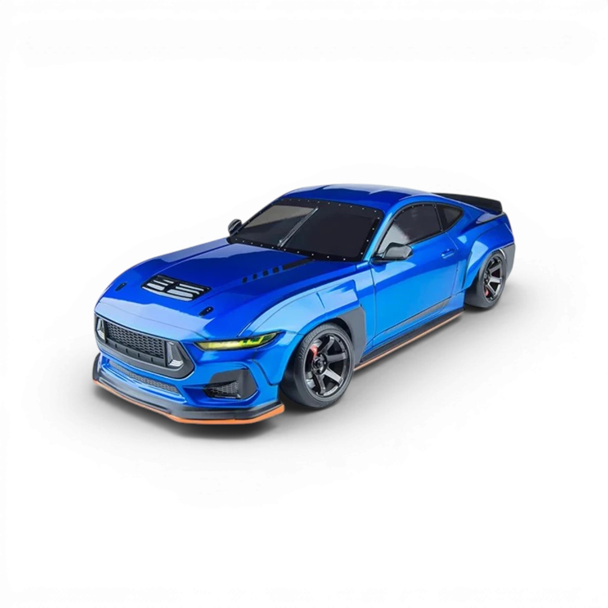 Carrosserie Mustang à l’échelle 1:10, modèle réduit de 275 mm, fabriquée par Max Speed Technology, vue en détail.
