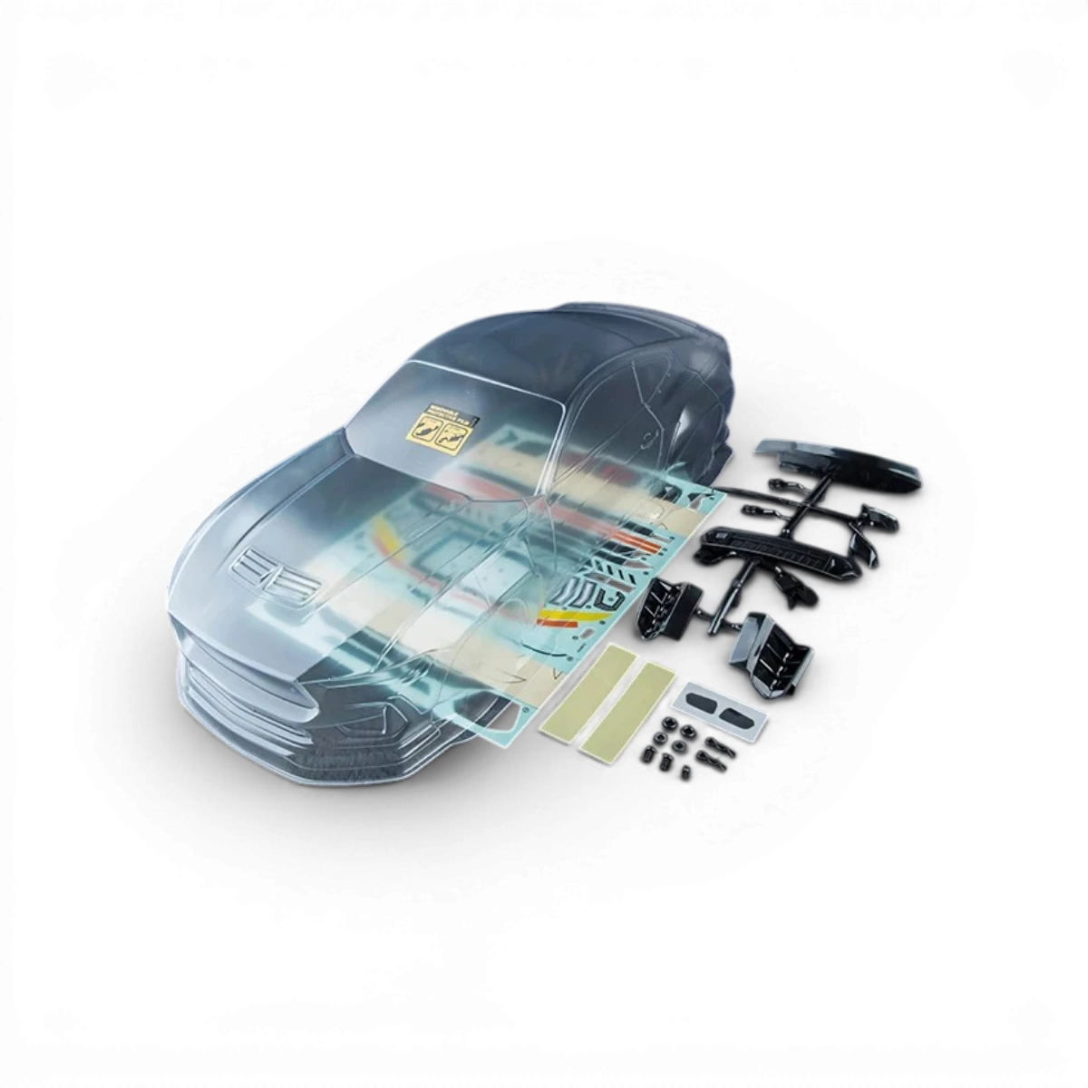 Carrosserie Mustang à l’échelle 1:10 de Max Speed Technology, modèle réaliste de 275 mm pour voiture RC.