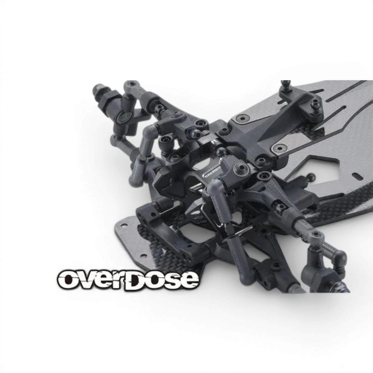 Cellule avant en aluminium V3 pour pièce détachée Overdose, design léger et durable, vue de face avec détails de la structure.