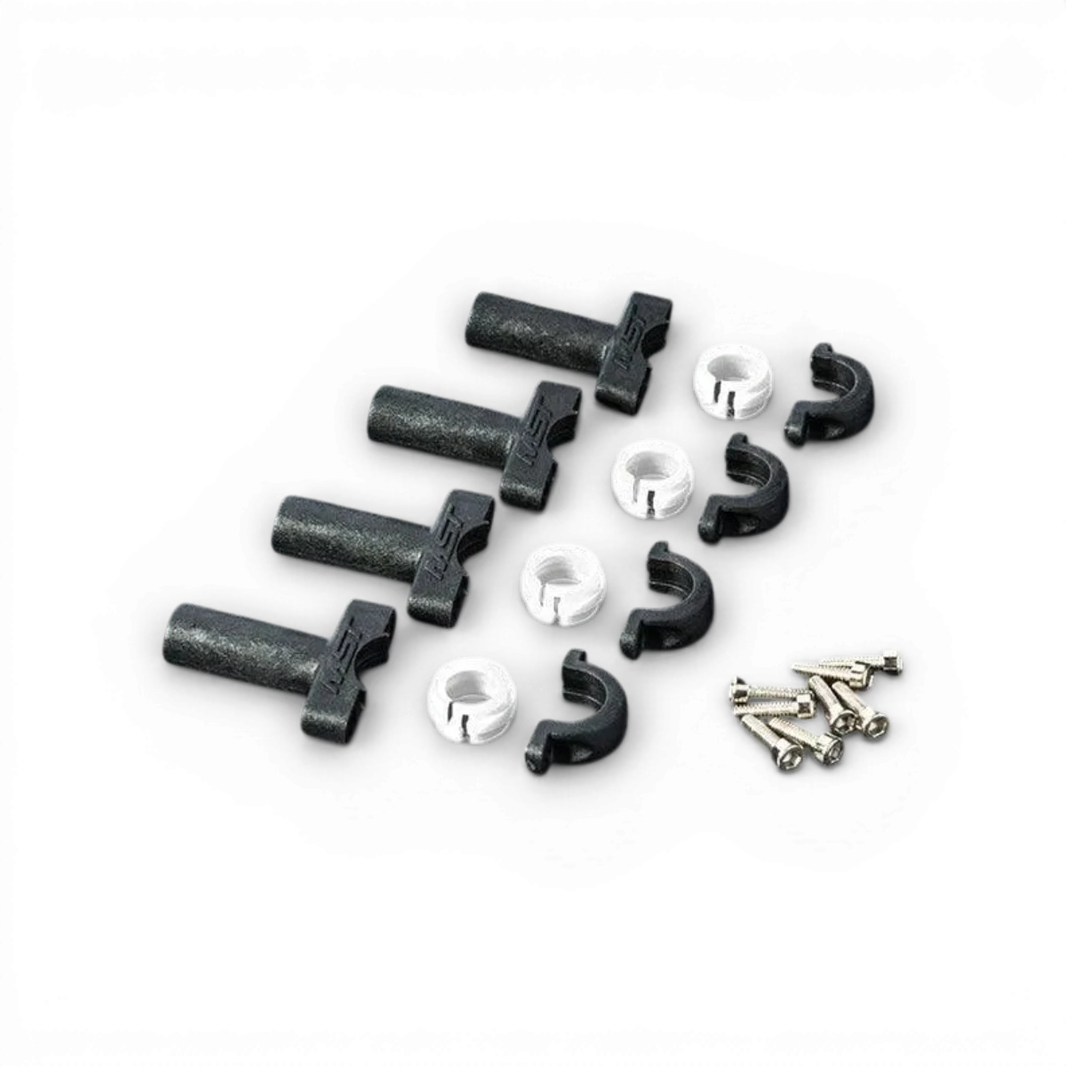 Chapes supérieures réglables 5.8 de Max Speed Technology, pièce détachée pour véhicules, en acier avec réglage précis.