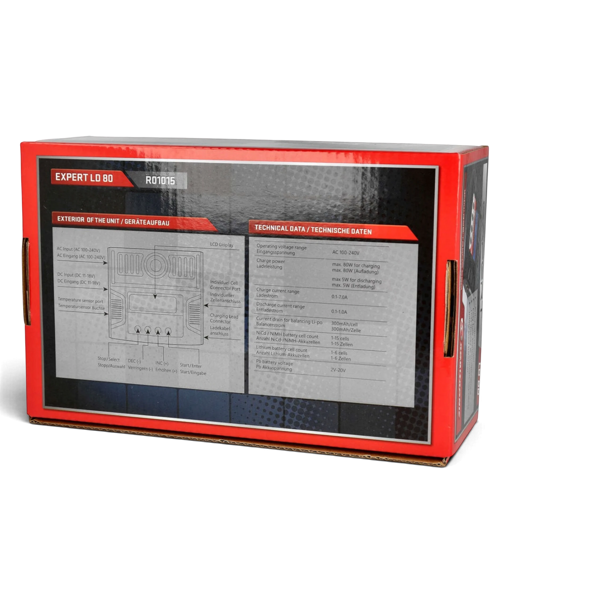 Chargeur Expert LD 80 V2 Robitronic pour batteries LiPo 1-6S, 7A, 80W, électronique de haute performance.