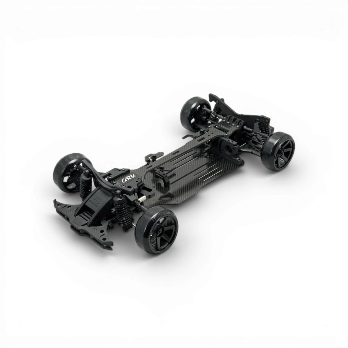 Châssis de conversion compétition GS2EVO de SHIBATA, pièce détachée pour voiture de course, en métal avec détails techniques visibles.