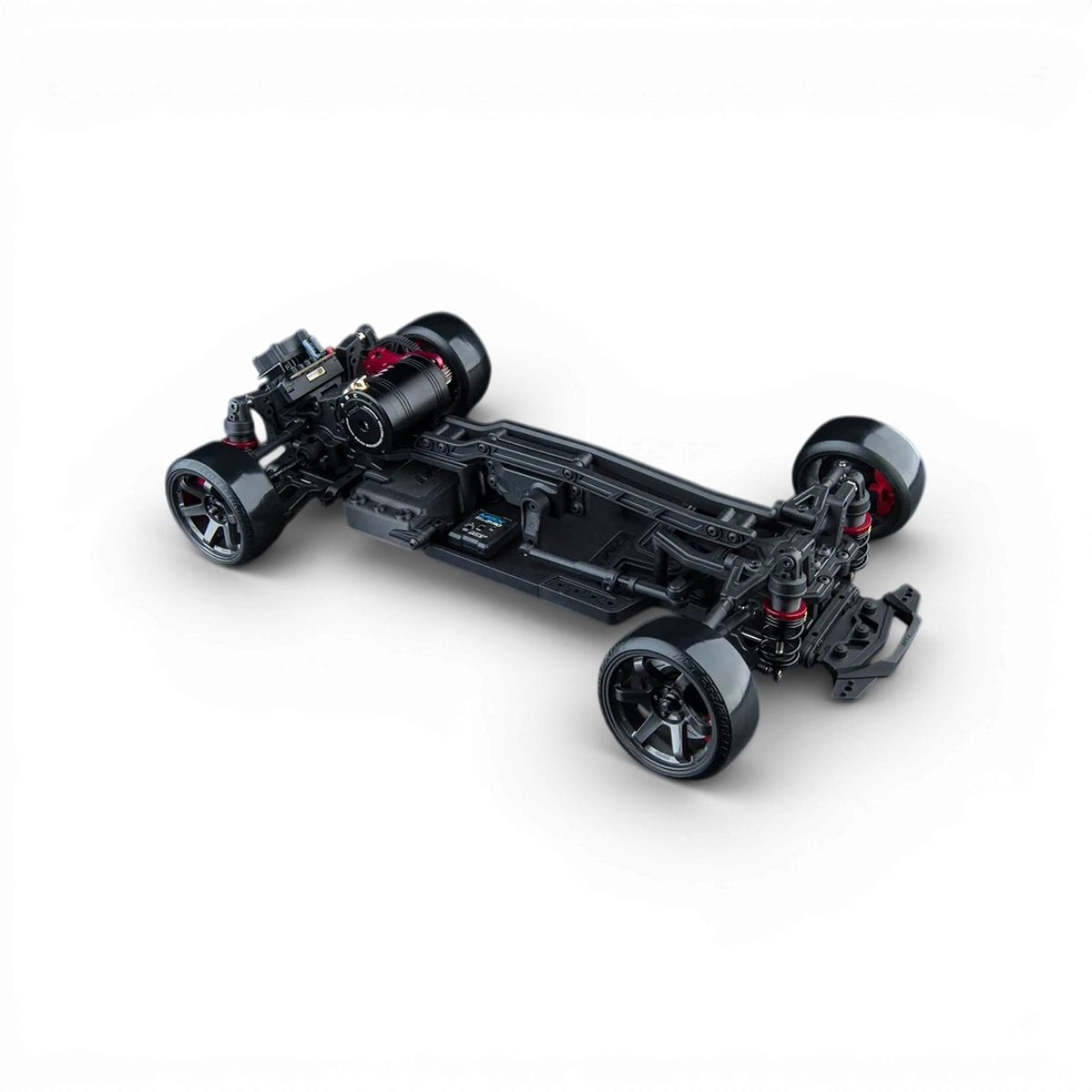 Châssis RC drift Max Speed Technology RMX 4 Classic Kit, vue de face avec détails du châssis et composants.