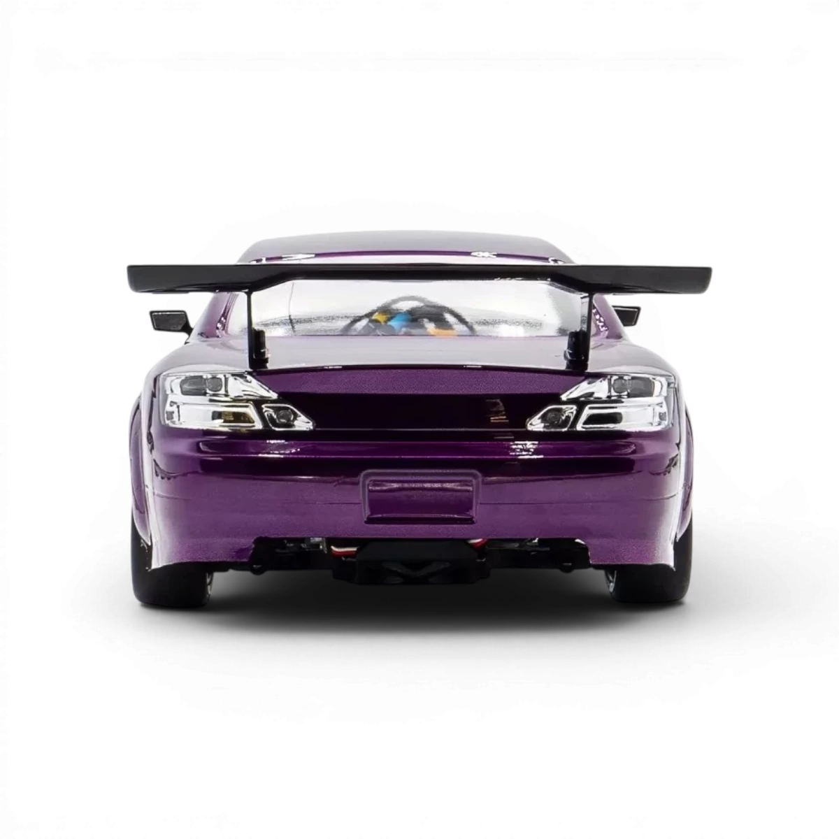 Châssis RC drift HOBBYTECH OVER-D10 RTR Brushless RWD avec pneus et composants visibles, prêt pour le drift.