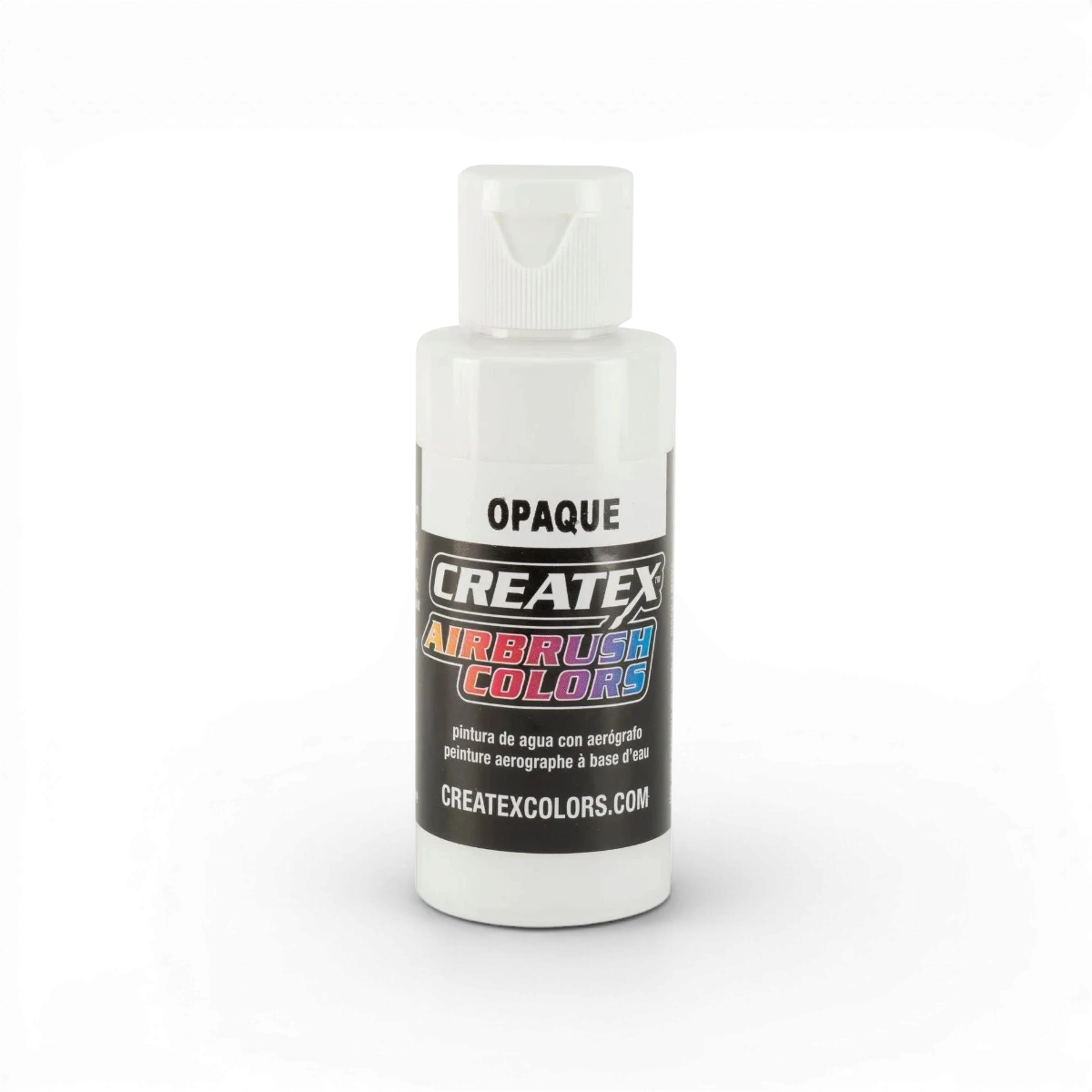 Peinture opaque blanche Createx Colors, tube de 118 ml, finition mate pour arts et projets créatifs.