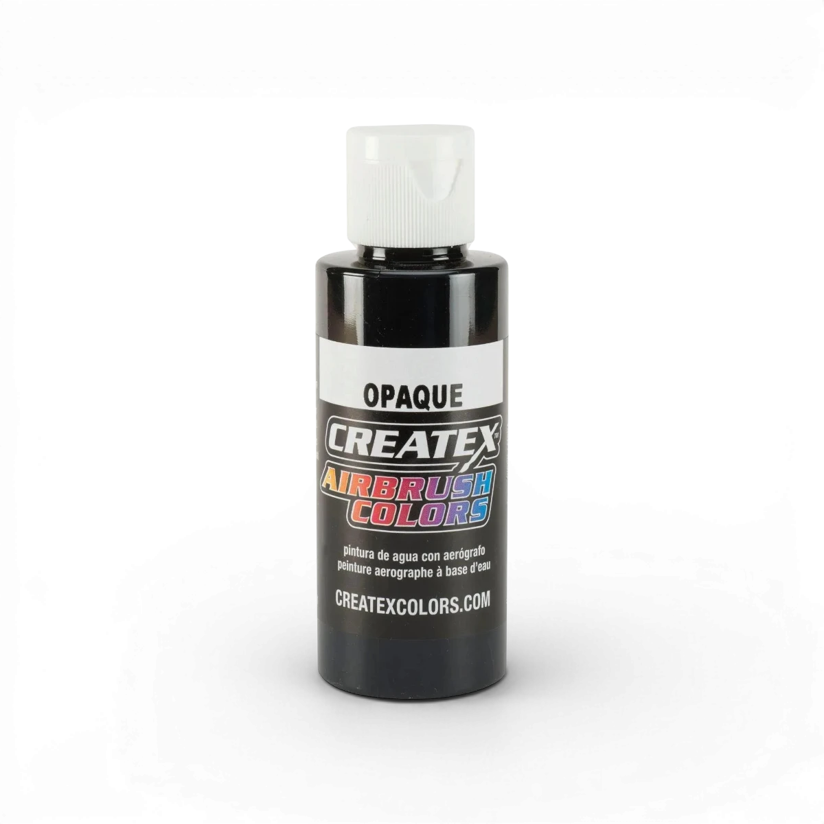 Peinture opaque noire Createx Colors, tube de 60 ml, finition mate, idéale pour l'art et le craft.
