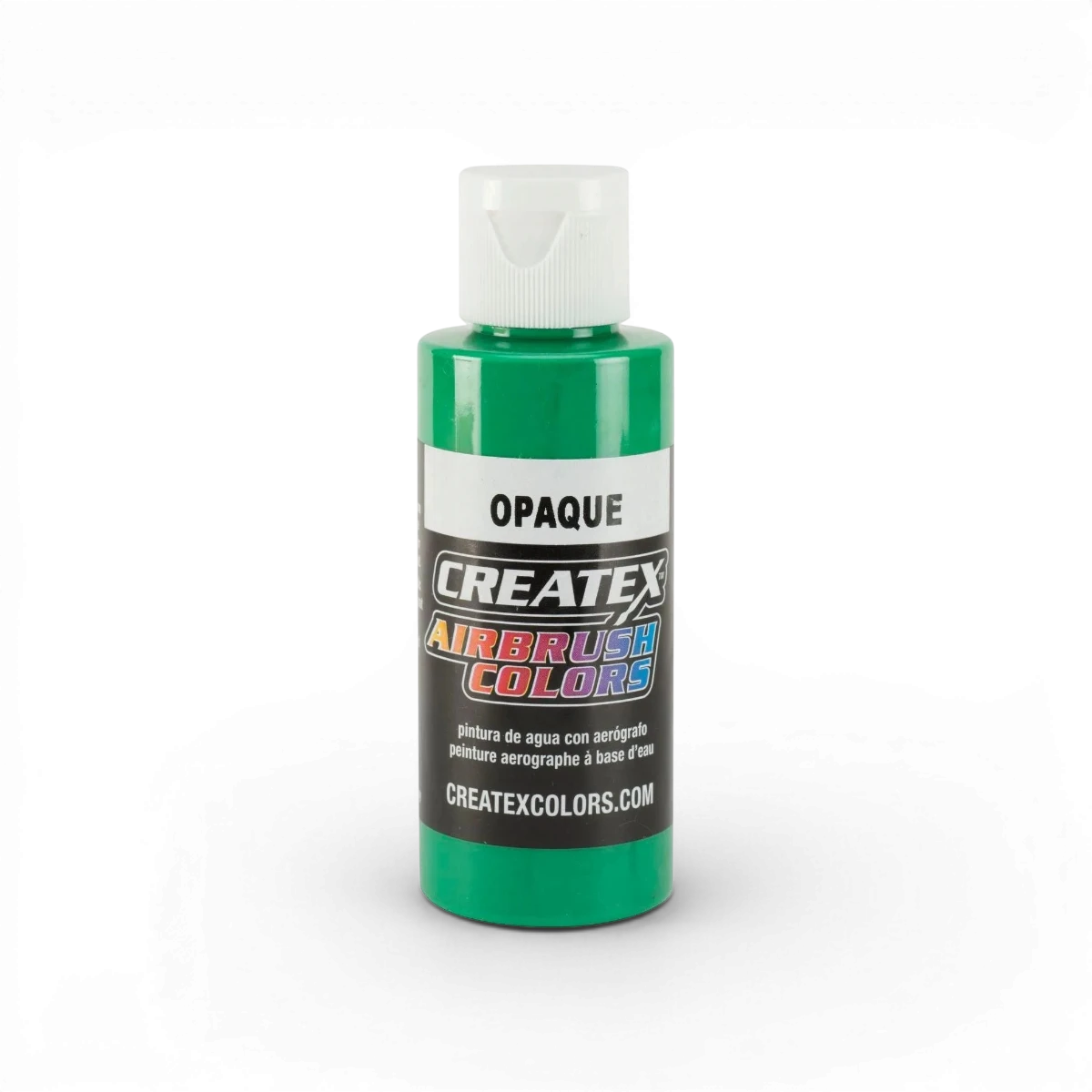 Peinture en acrylique opaque classique Vert léger de Createx Colors, tube de peinture à la texture épaisse.