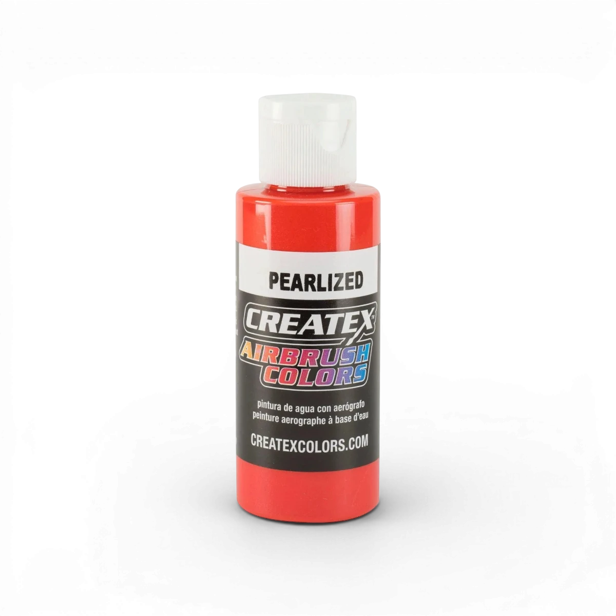Perle perlisée de couleur mandarine de la marque Createx Colors, finition classique avec éclat brillant