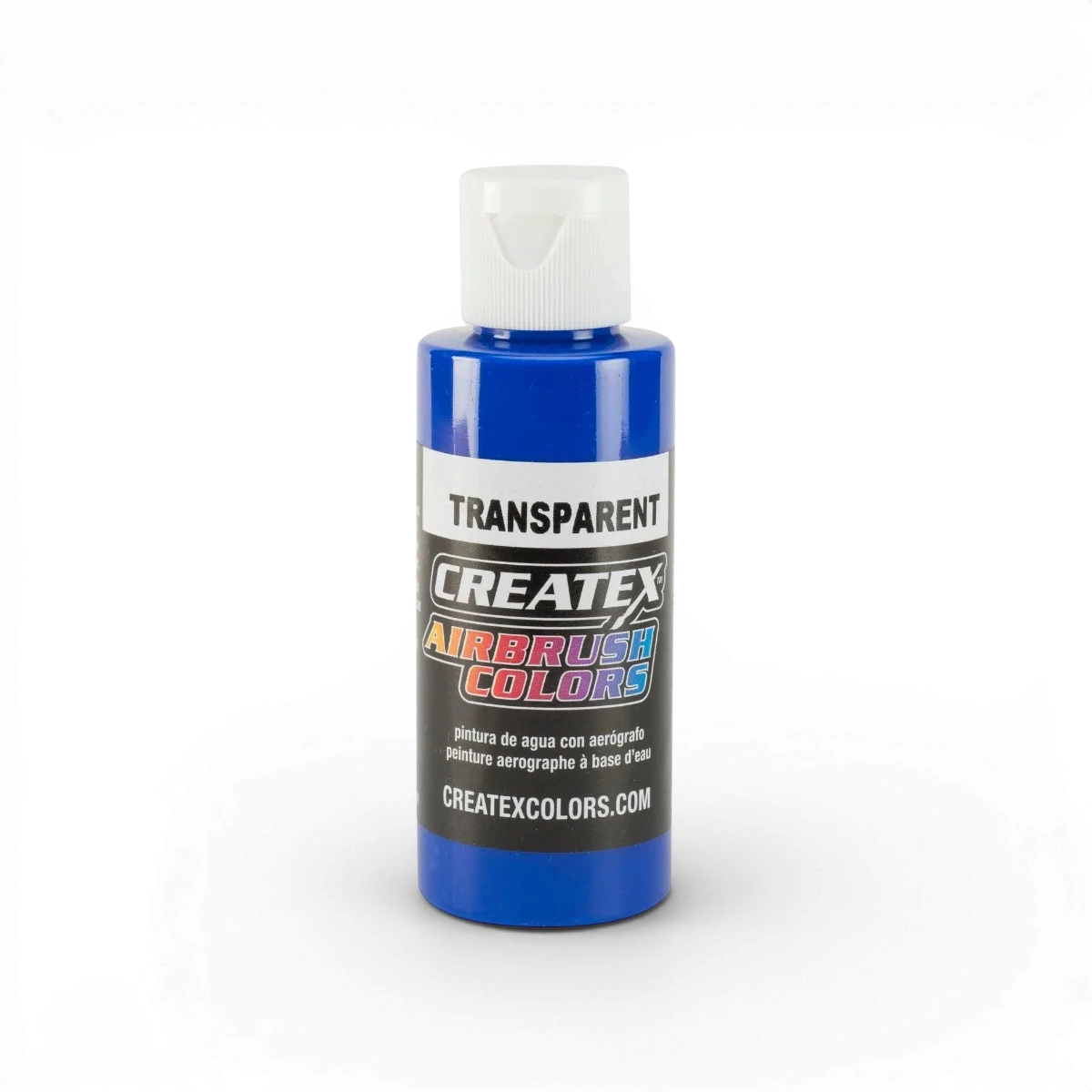 Peinture acrylique transparente bleu ultramarin de la marque Createx Colors, pour artistiques et projets créatifs.