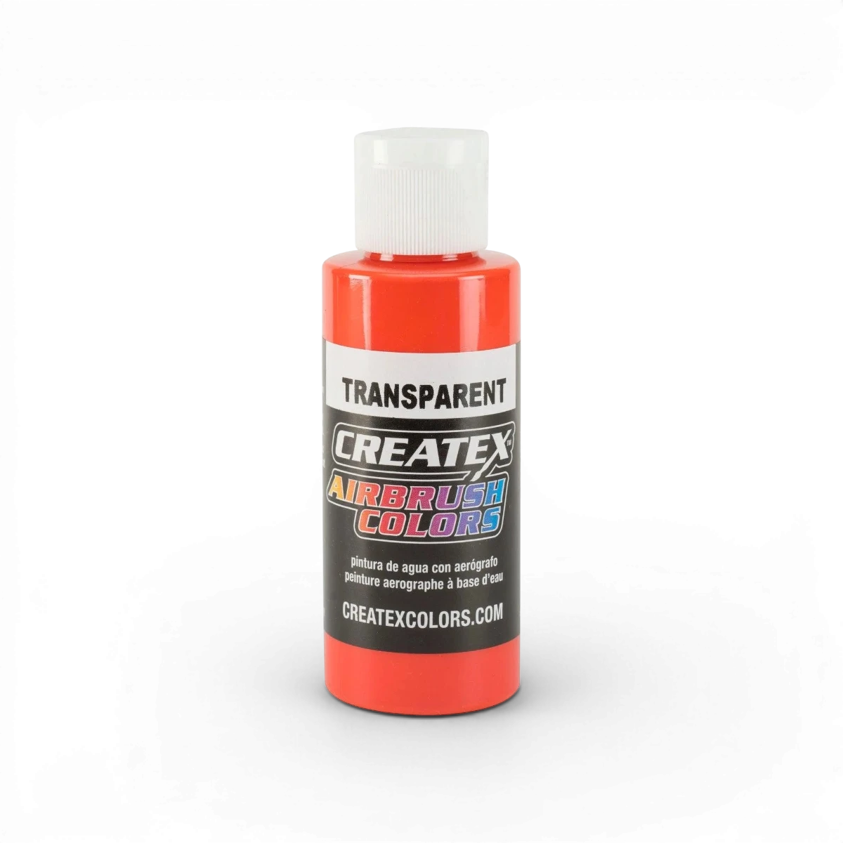 Verre transparent classique Rouge Sunset de la marque Createx Colors, avec couleur rouge vif et finition claire.