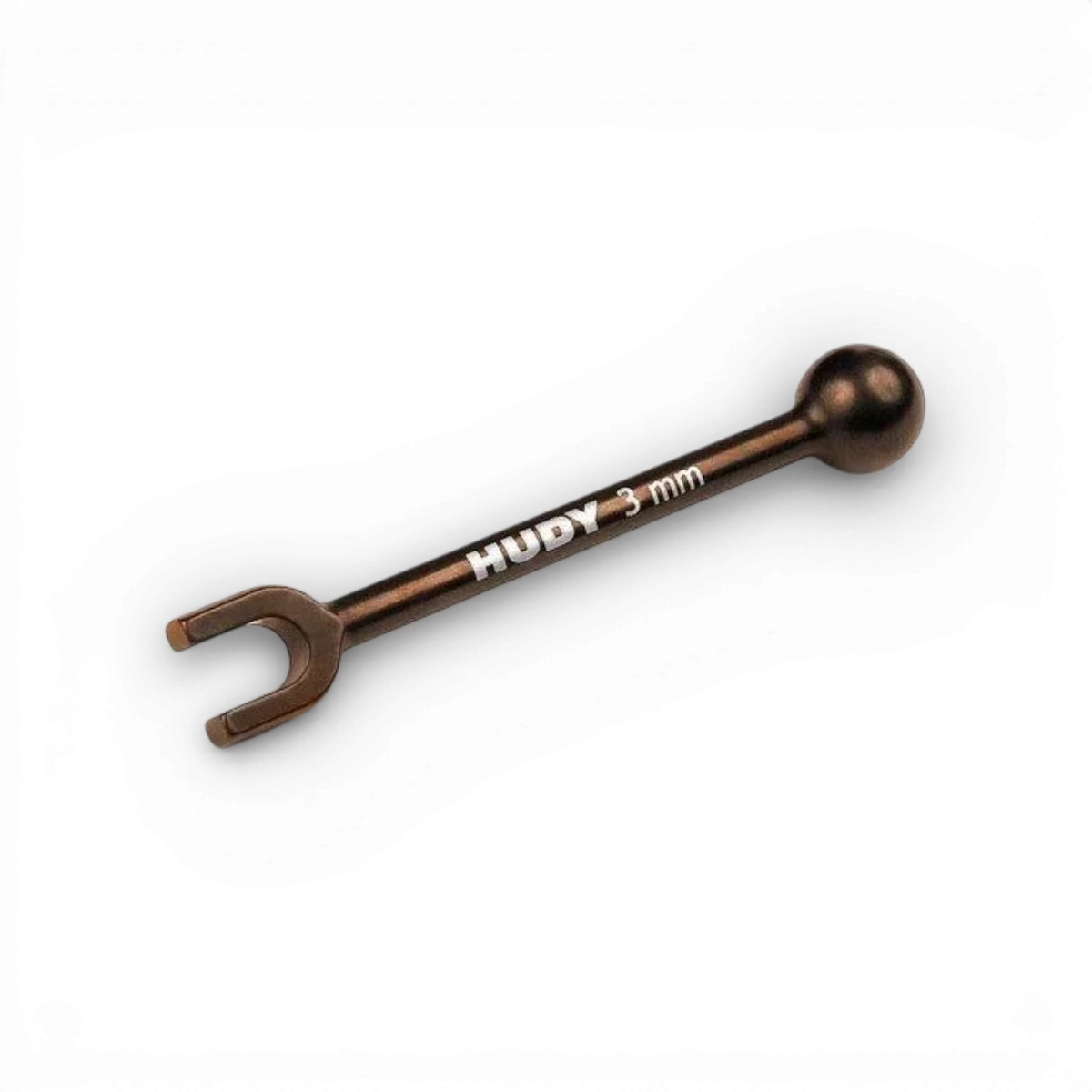 Clé biellettes pas inverse 3.0mm Hudy, accessoire pour réglage précis de modèles réduits, vue de la clé en main.