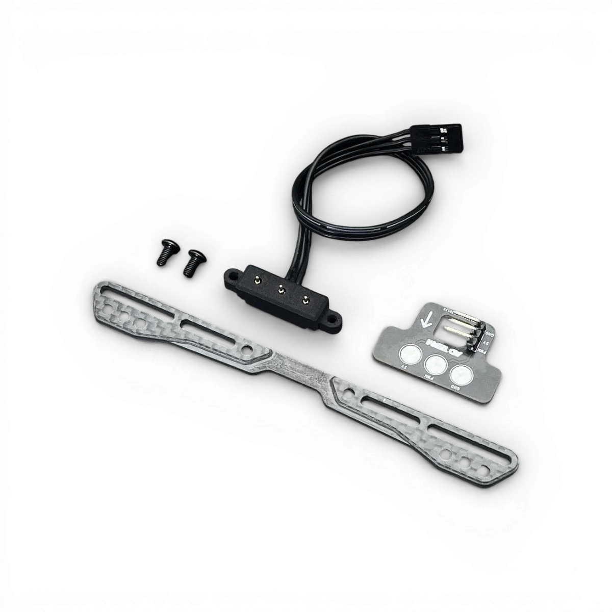 Connecteur LED rapide et support carrosserie en carbone de la marque TEAM AD, pour installation automobile fiable et durable.