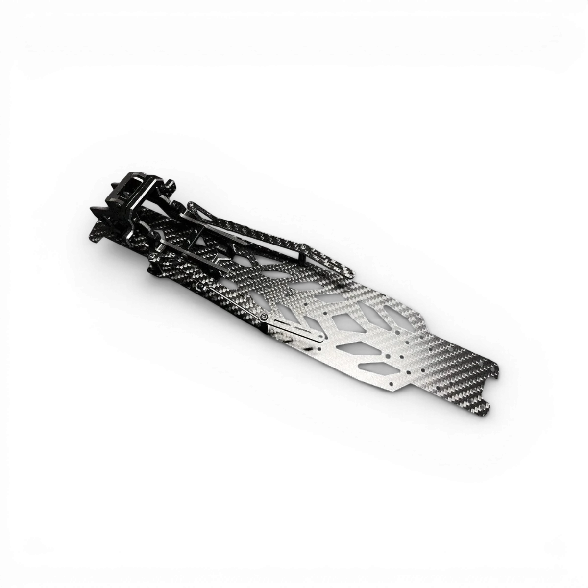 Conversion carbone V1.0 RDX de TEAM AD, pièce en fibre de carbone pour vélo, vue rapprochée du produit.