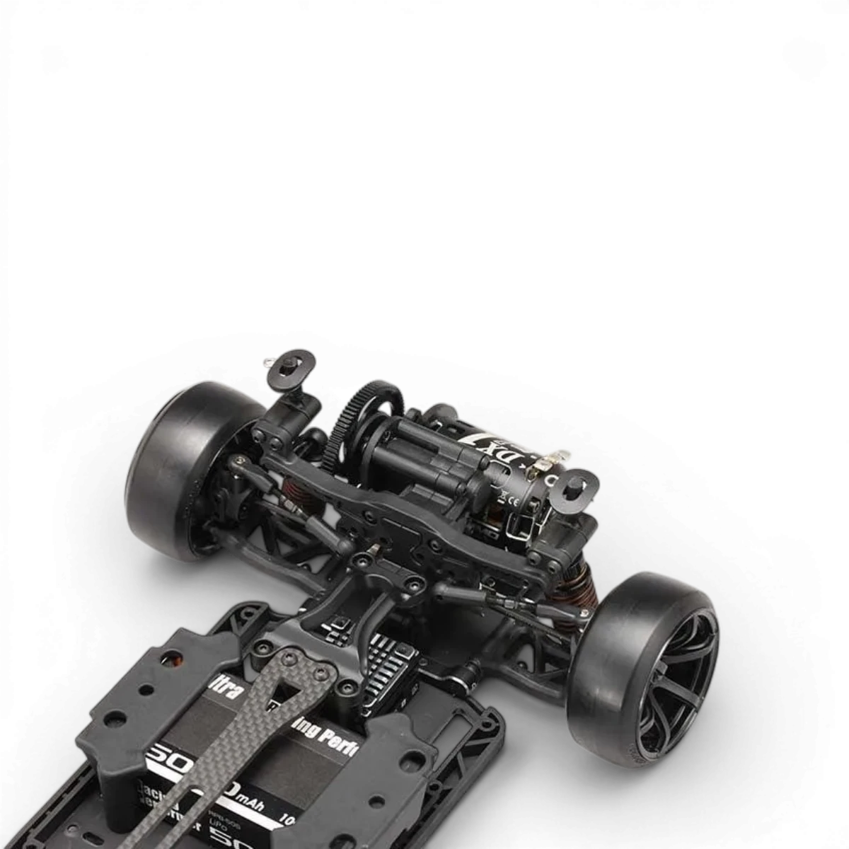 Pièces détachées Conversion RR pour YD2 de Team Yokomo, vue en gros plan.