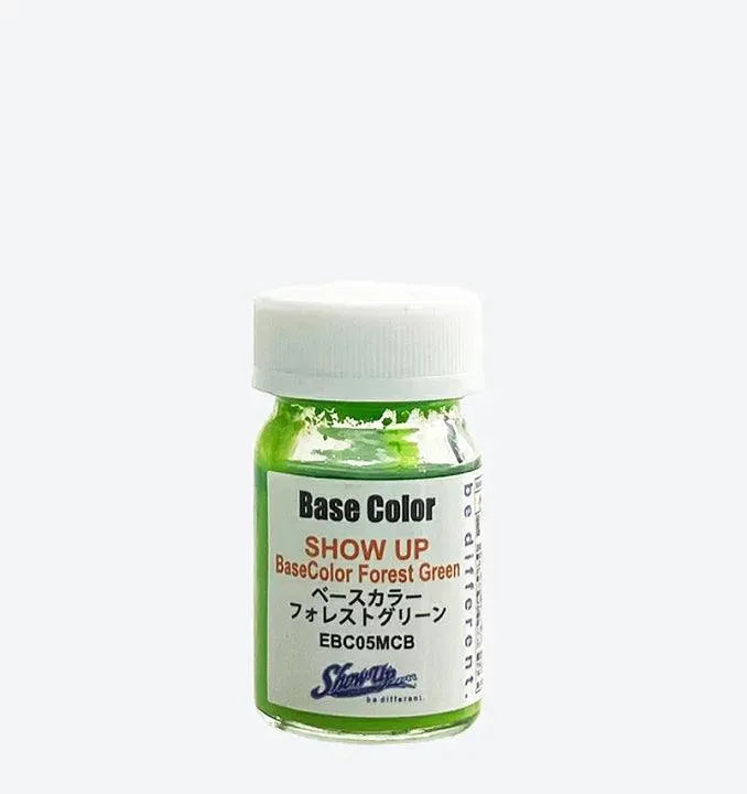Couleur de base vert forêt Show UP, échantillon de peinture verte foncée avec fini mat, pour projets de décoration intérieure.