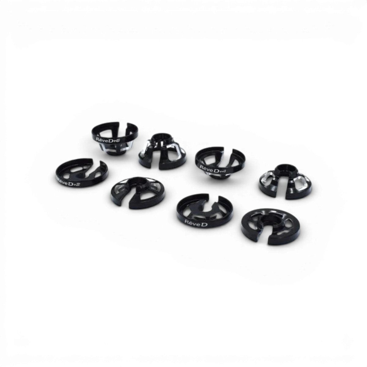 Coupelles amortisseurs +2mm de la marque Team Reve D, pièces détachées pour suspension de moto ou voiture.