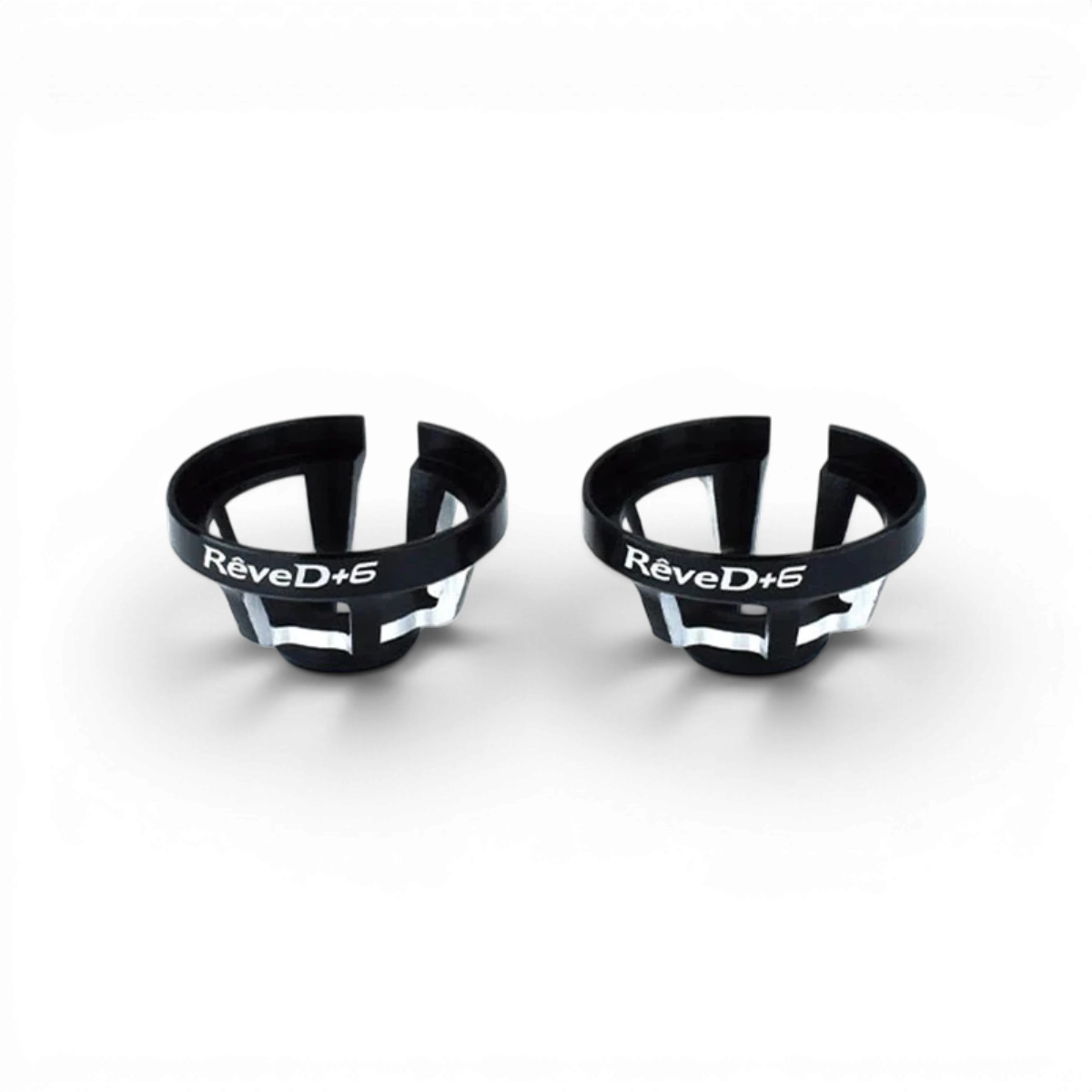 Coupelles amortisseurs de 6 mm pour pièces détachées, marque Team Reve D, montrant les pièces en détail.