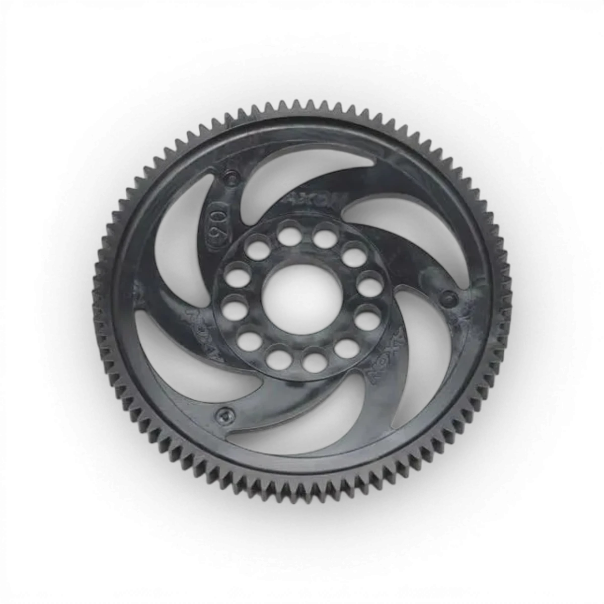 Couronne DCS Team Yokomo, 80 dents, 48 dp, pièce détachée pour voiture RC, visible en image avec détails en plastique noir