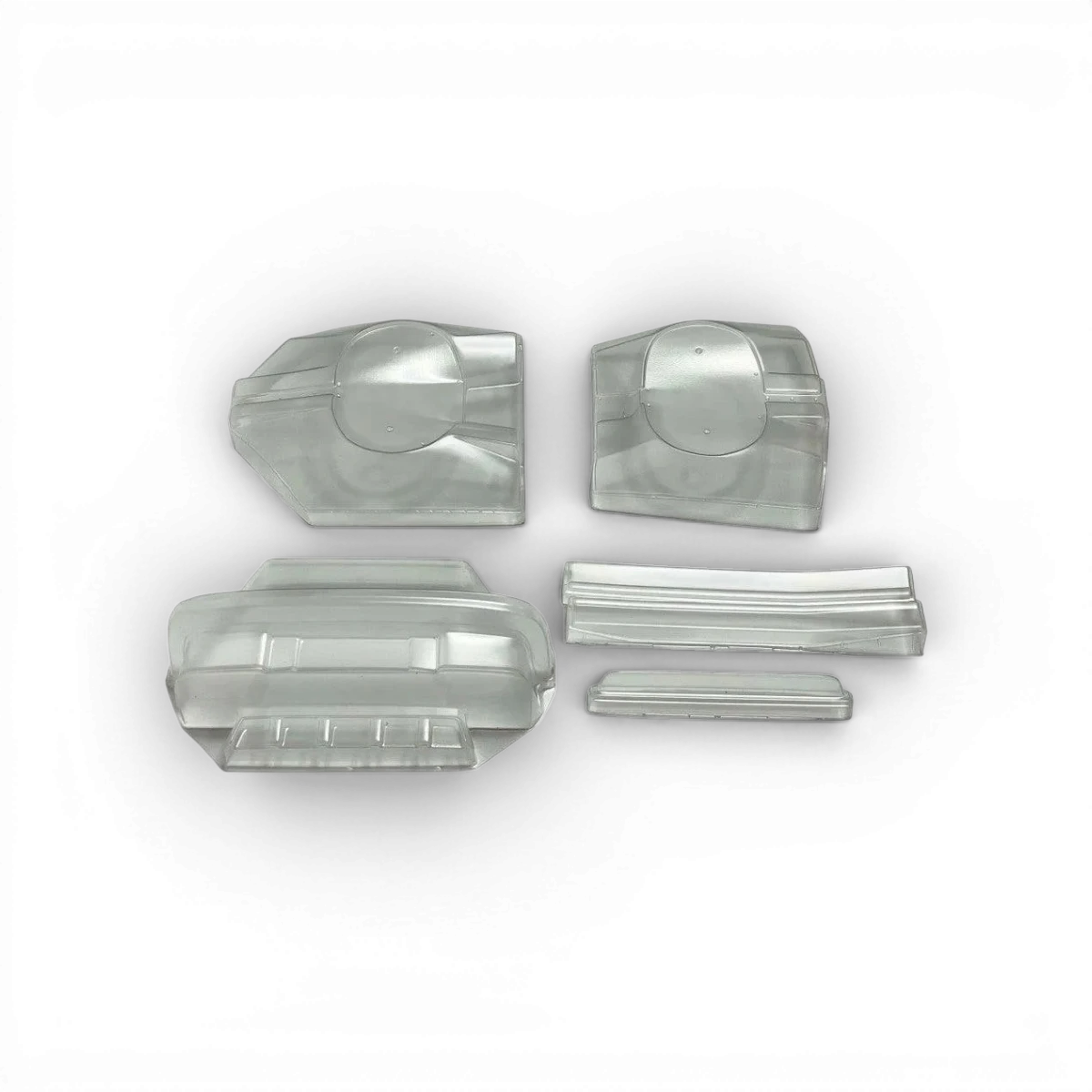 Modèle de carrosserie Delorean Kit grande de la marque Aplastics RC, vue détaillée de la carrosserie pour voiture RC.