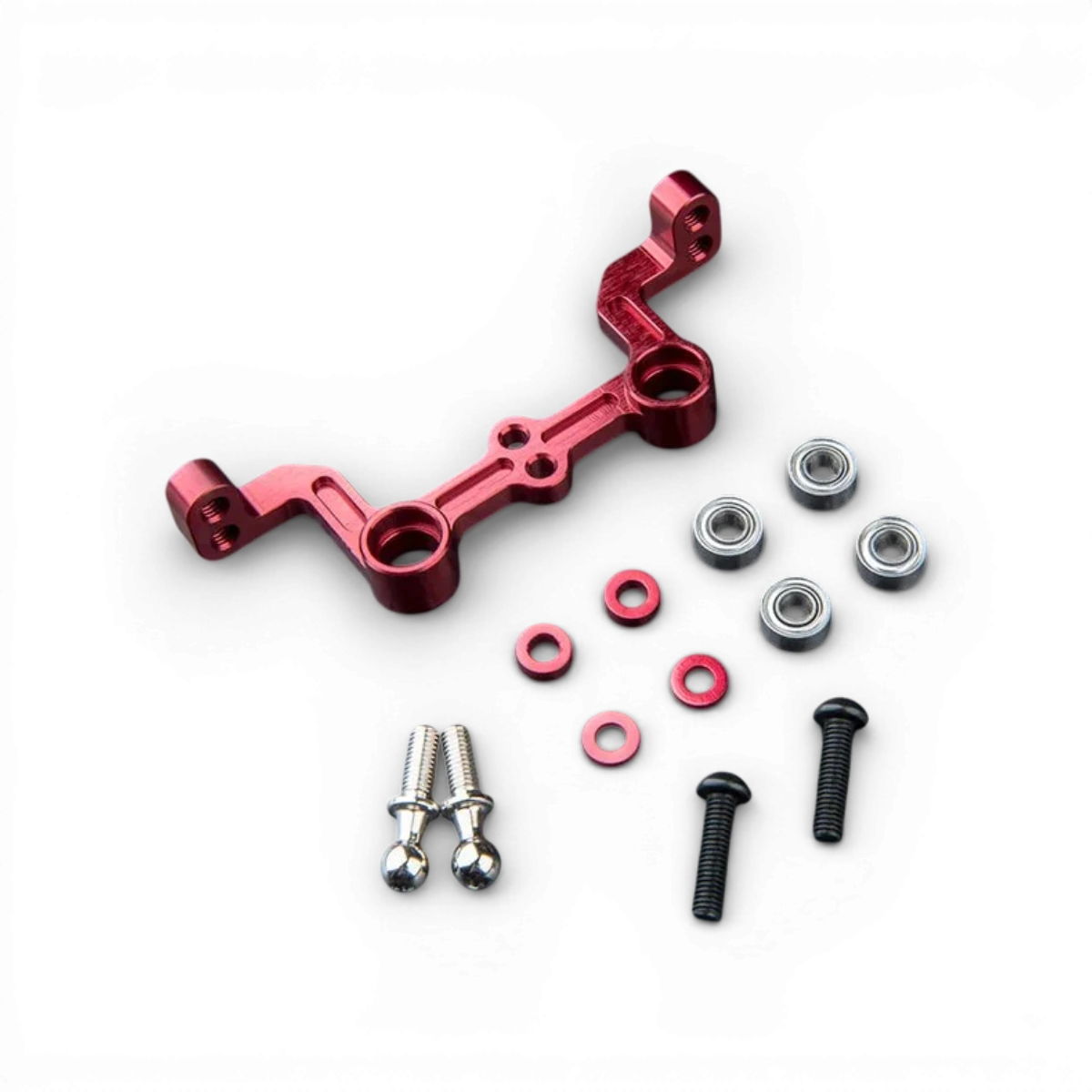 Direction en aluminium allégé Ackerman ajustable pour pièces détachées Max Speed Technology, visible avec détails de fixation.