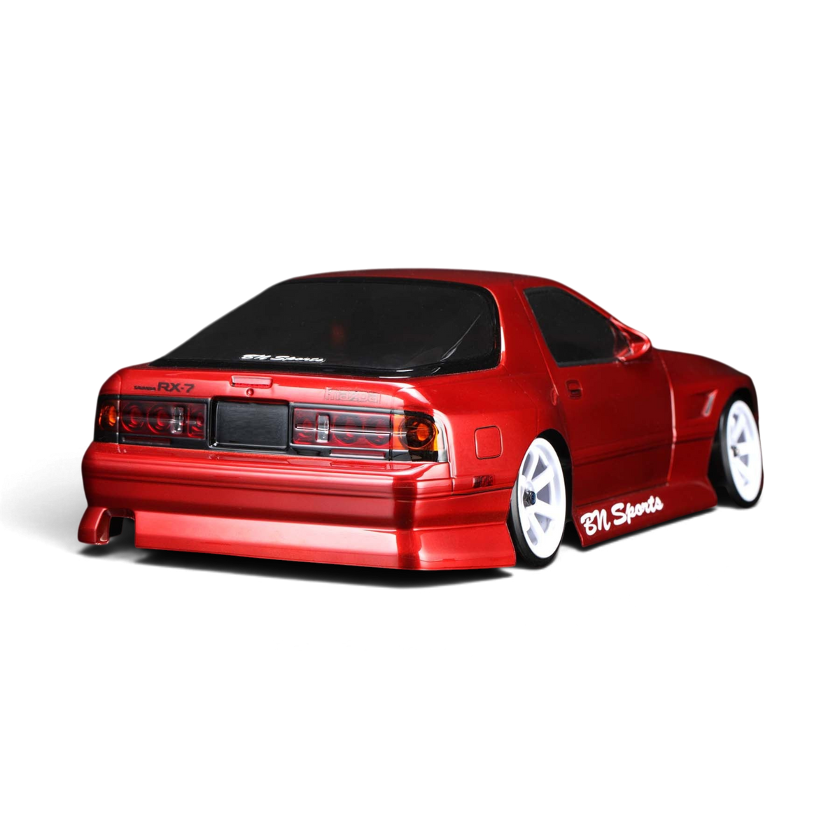 Kit RD2.0 pour Mazda RX-7 FC3S BN Sports avec roues, voiture RC drift de la marque Team Yokomo, vue de face avec détails.