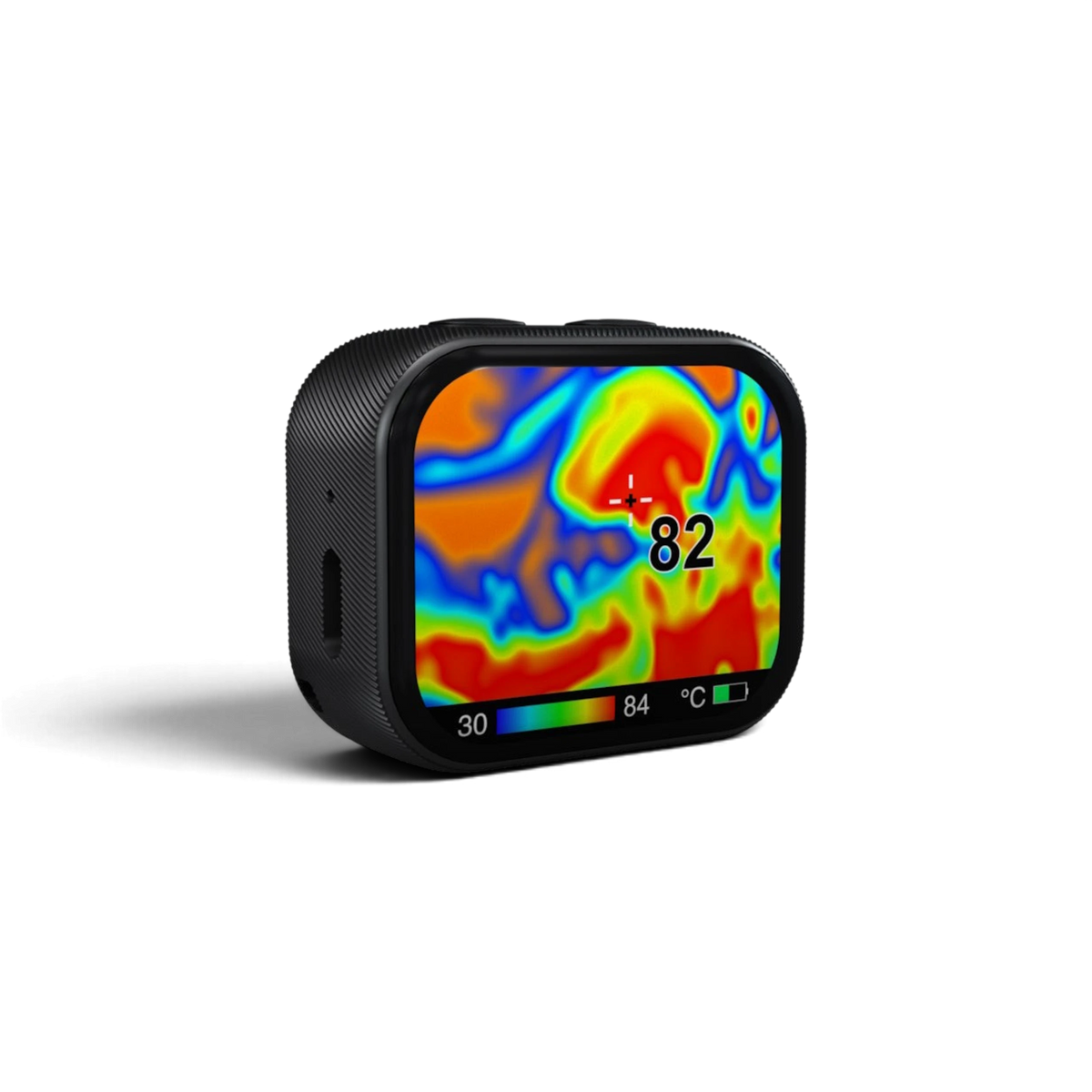 Caméra thermique miniature HeatVision ITV500 de SkyRc, appareil électronique avec écran noir et design compact.