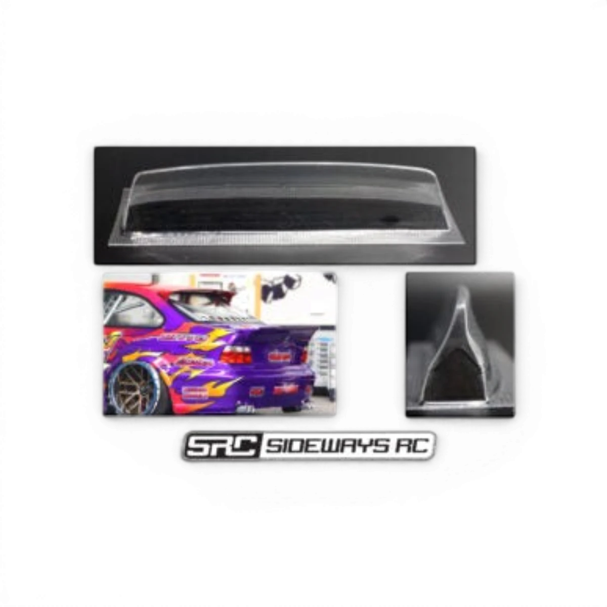 Queue de canard 5 pour personnalisation, marque Src Sideways RC, vue latérale, pièce pour voiture RC.
