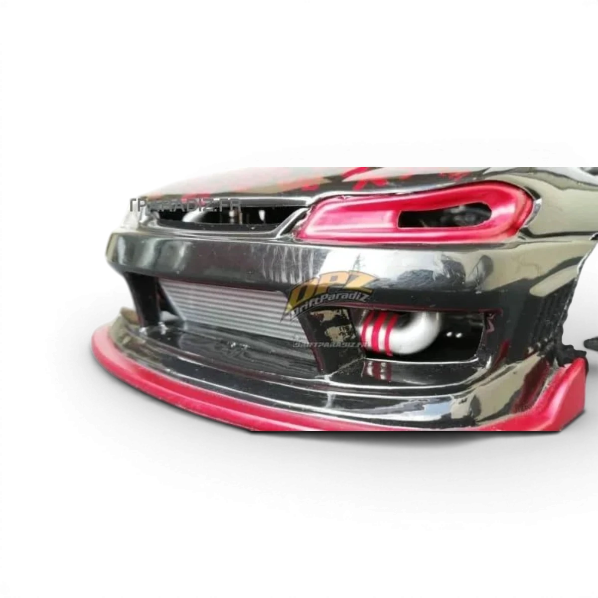Ensemble d'intercooler en polycarbonate léger pour customisation, conçu par Pandora RC, visible en détail dans l'image.