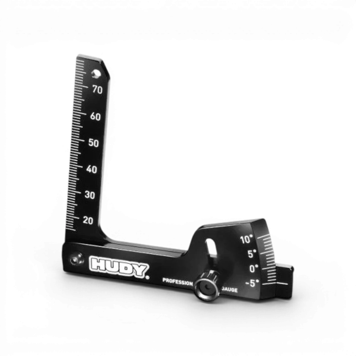 Équerre de carrossage réglable Hudy de 80mm pour accessoires de modélisme RC, en métal avec vis de fixation visible.