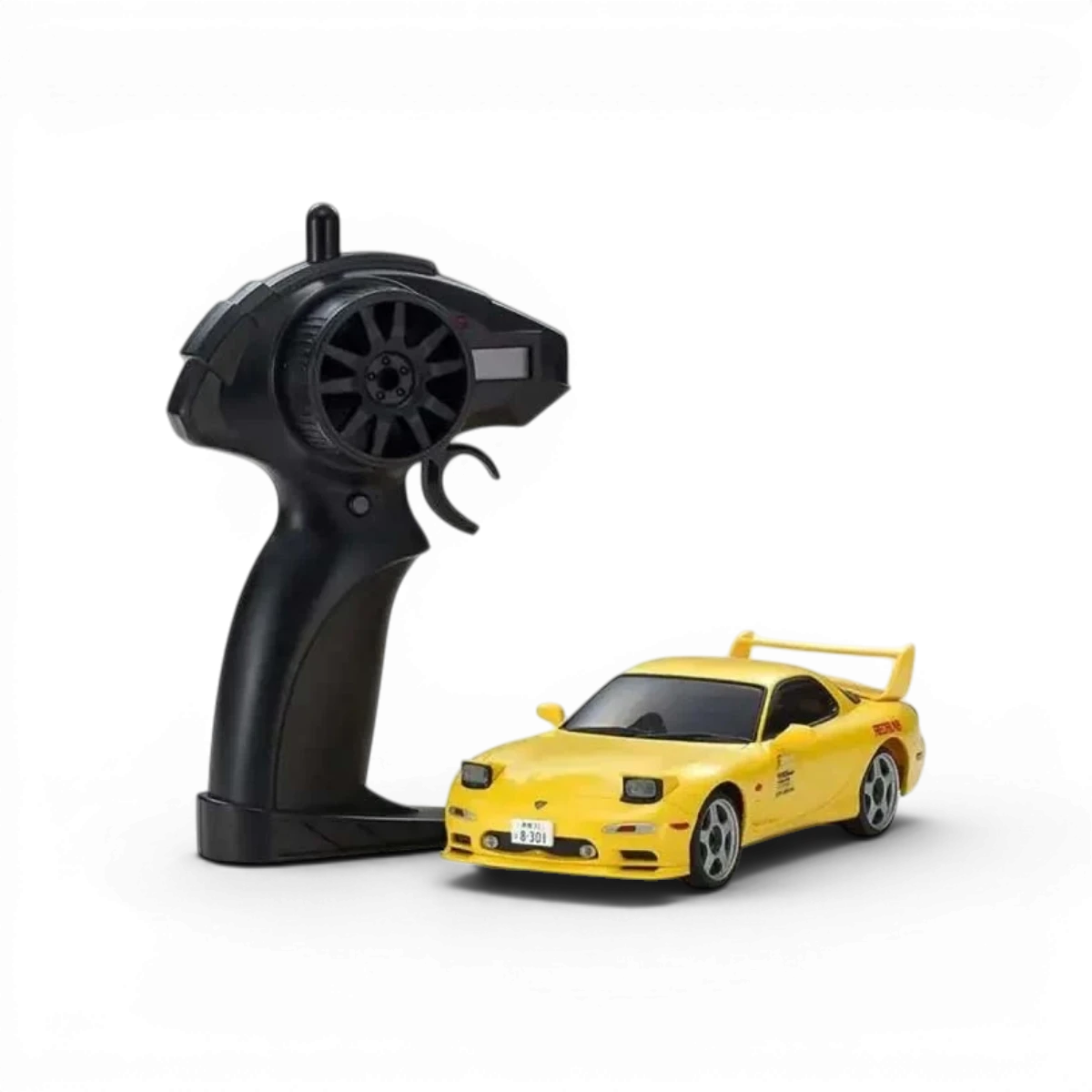 Mini-Z Kyosho Mazda RX-7 FD3S Initial D, voiture miniature 1:28 avec carrosserie détaillée, modèle réduit de voiture de course.