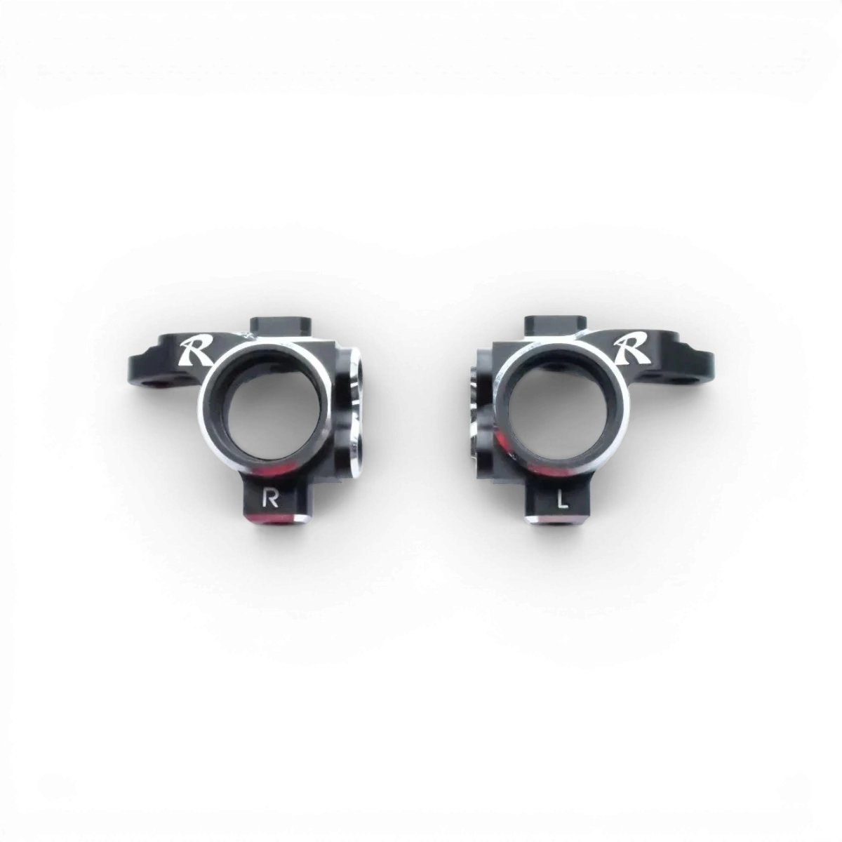 Fusées avant RDX en aluminium de la marque Team Reve D, montrant leur design léger et robuste pour voiture RC.