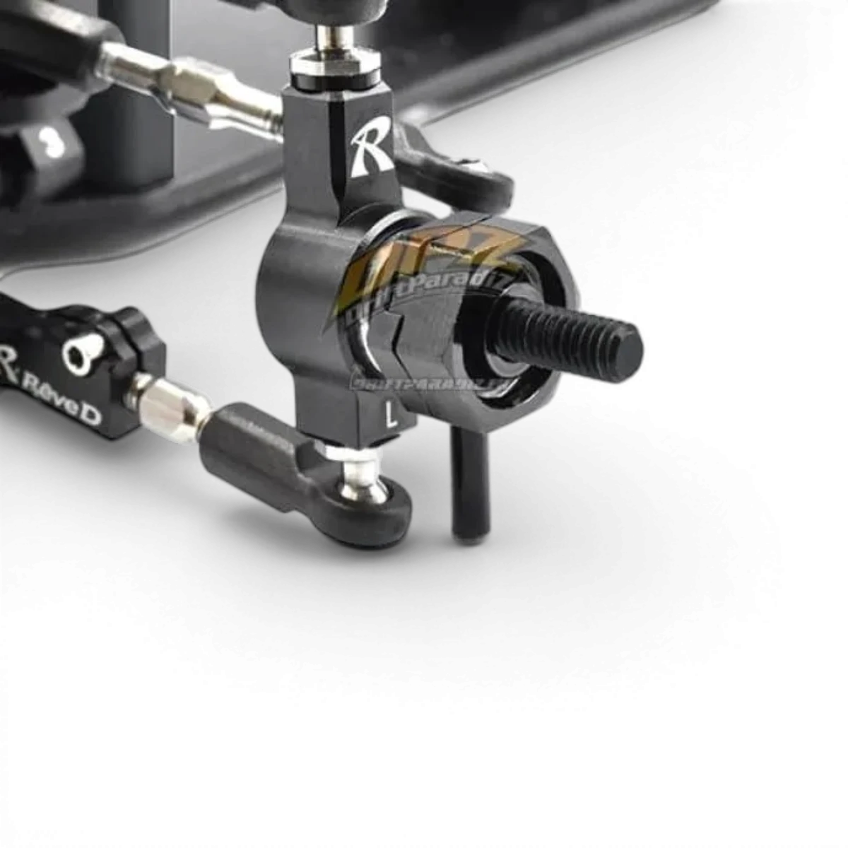 Fusées ultra légères en aluminium SG V2 de Team Reve D, pièces détachées pour fusées modelisme, vue de face.