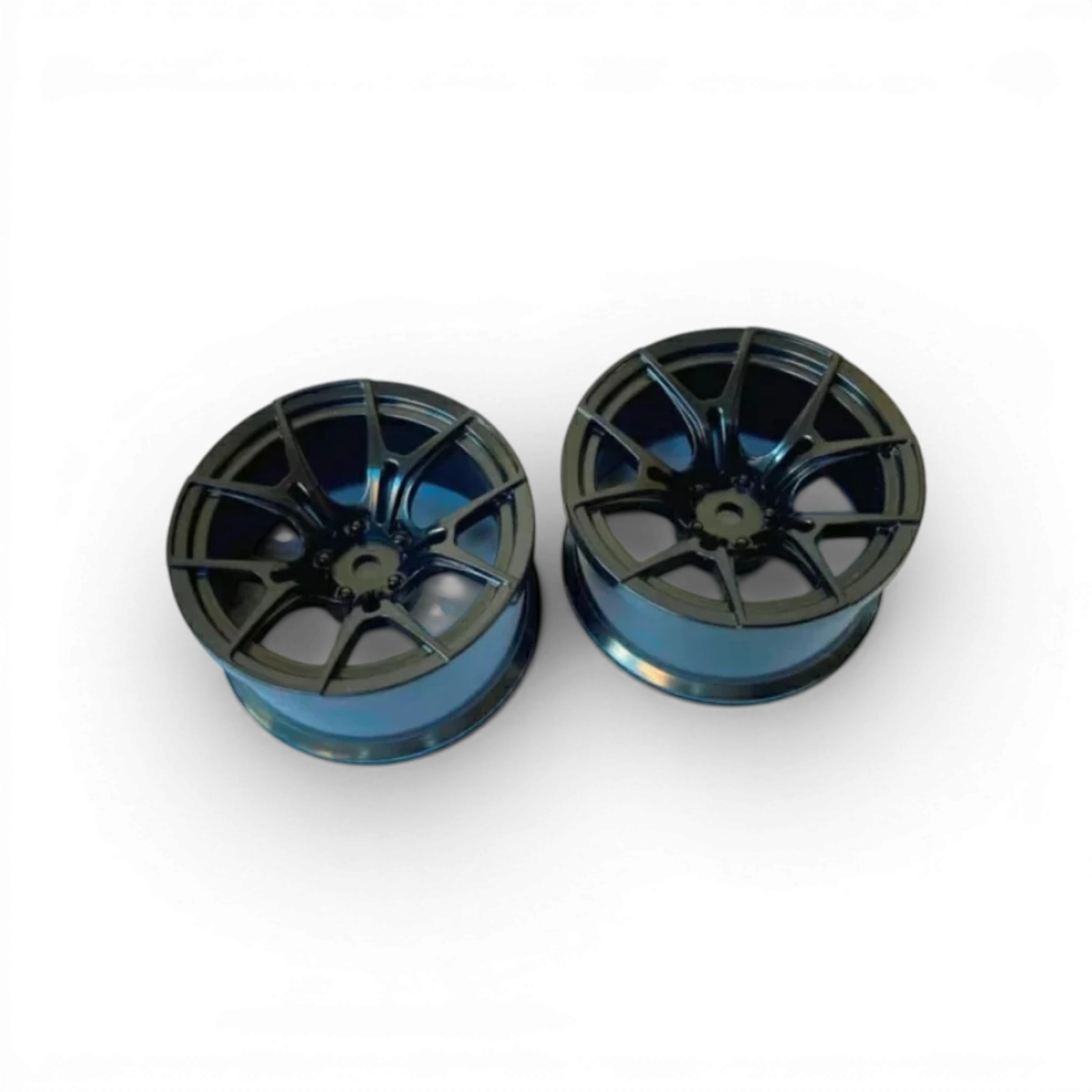 Roues FX SPORT OFFSET 5 noires de la marque Topline, design sportif et finition élégante, vues de face avec détails de la jante.