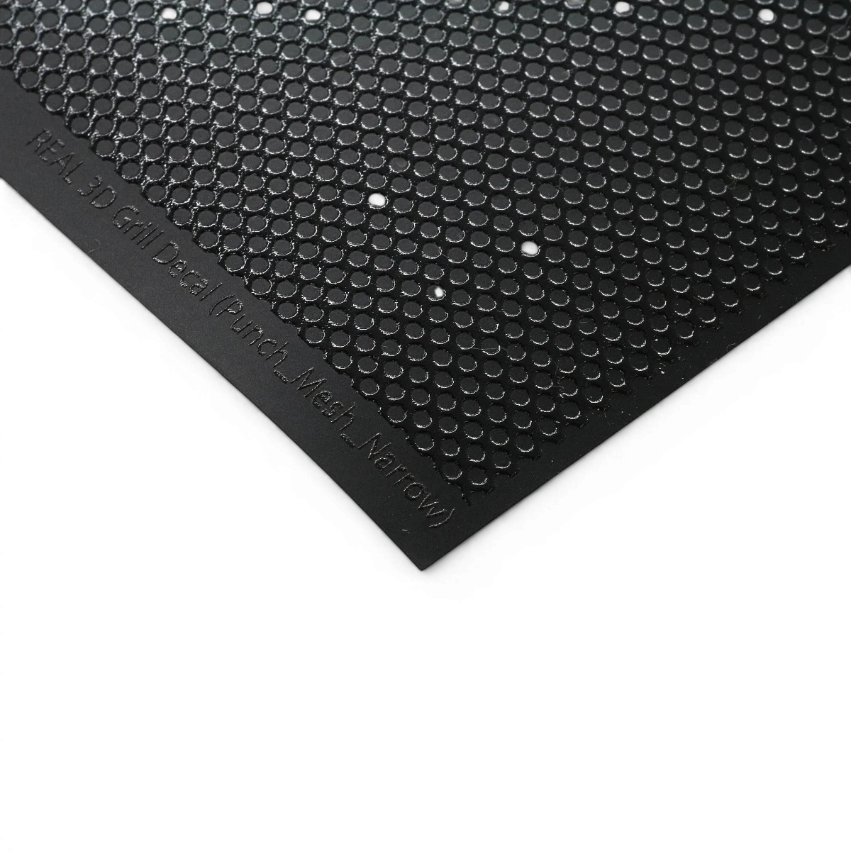 Grille autocollante réelle 3D Wrap-UP Next en maille perforée fine, taille 130x75mm, pour décoration ou protection.
