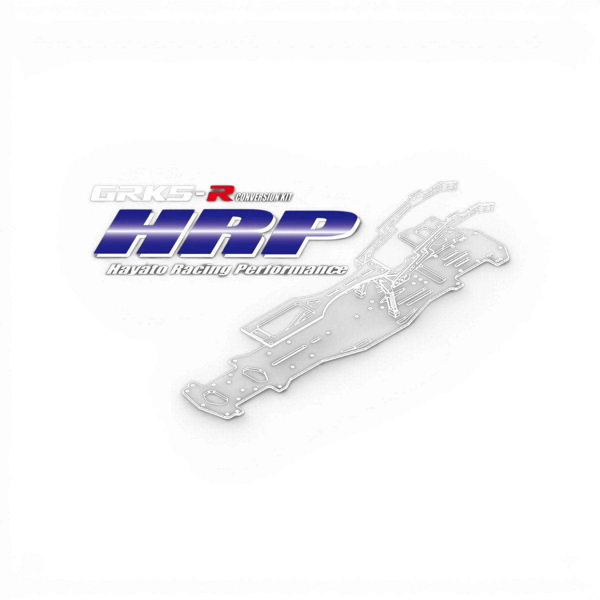 Châssis de conversion HRP SHIBATA GRK5R pour voiture de course Hayato Racing Performance, pièce détachée robuste et performante.
