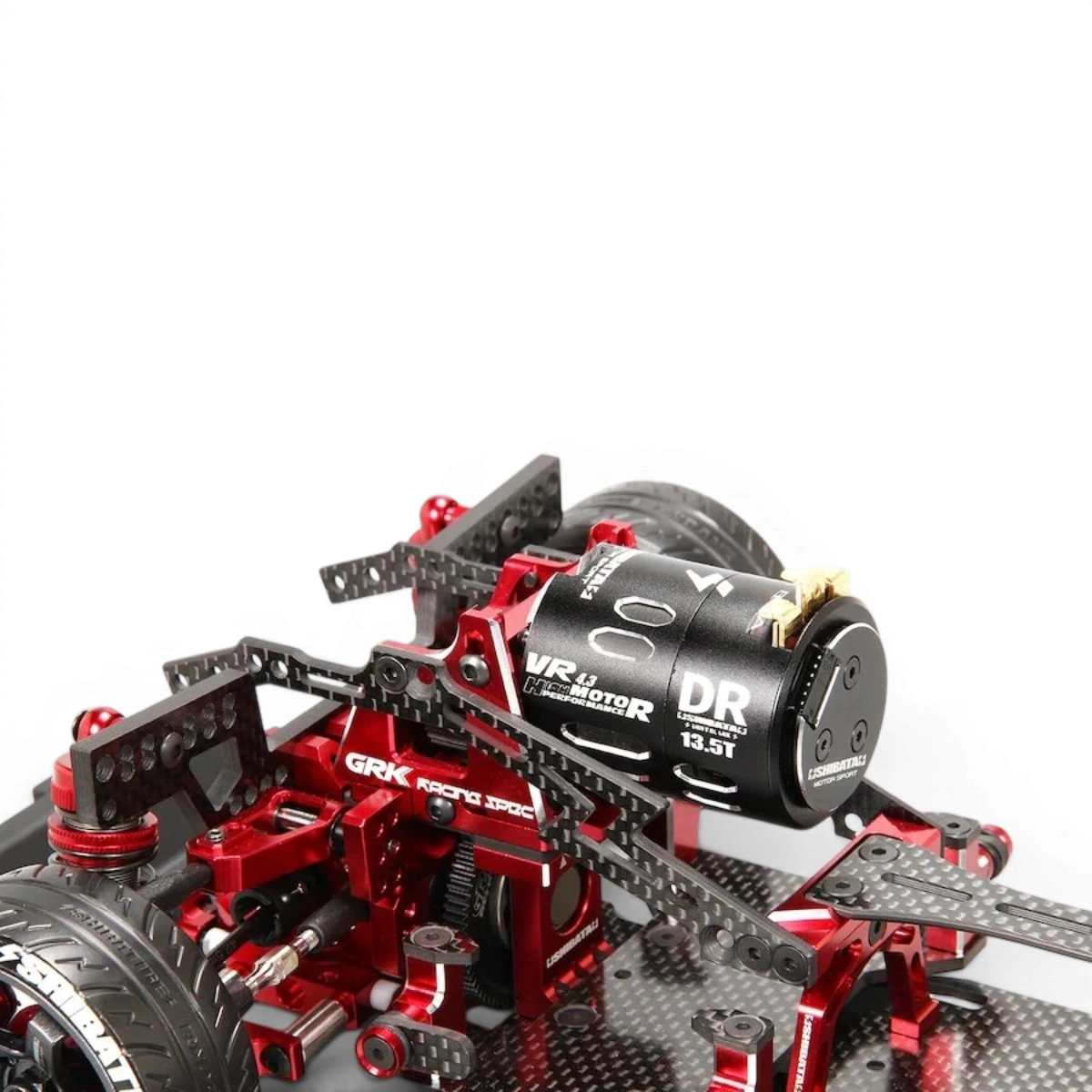 Châssis de conversion HRP SHIBATA GRK5R pour véhicule de course, pièce détachée, design performant et robuste.